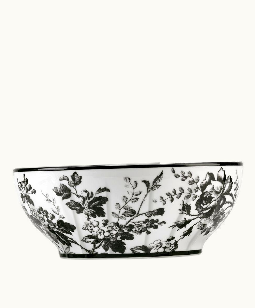 Gucci Gucci Herbarium Salad Bowl Black And White Porcelain