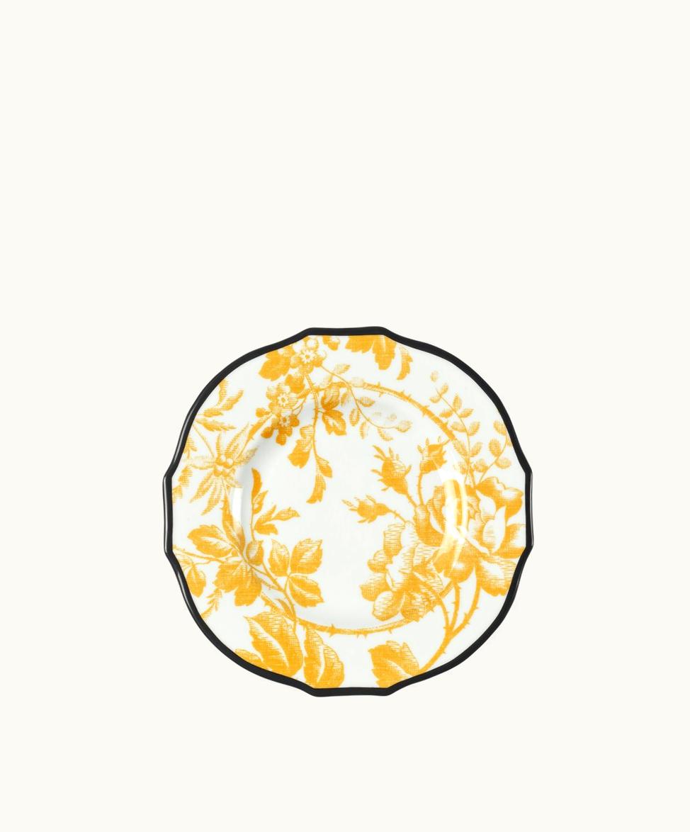 Gucci Gucci Herbarium Accent Plate, Set Of Two Yellow Porcelain