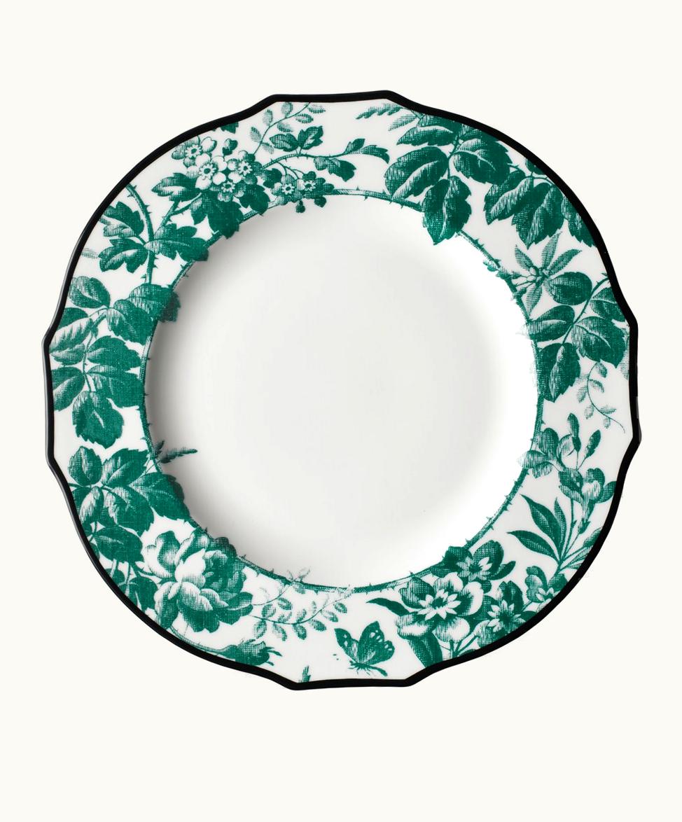 Gucci Gucci Herbarium Dinner Plate, Set Of Two Green Herbarium