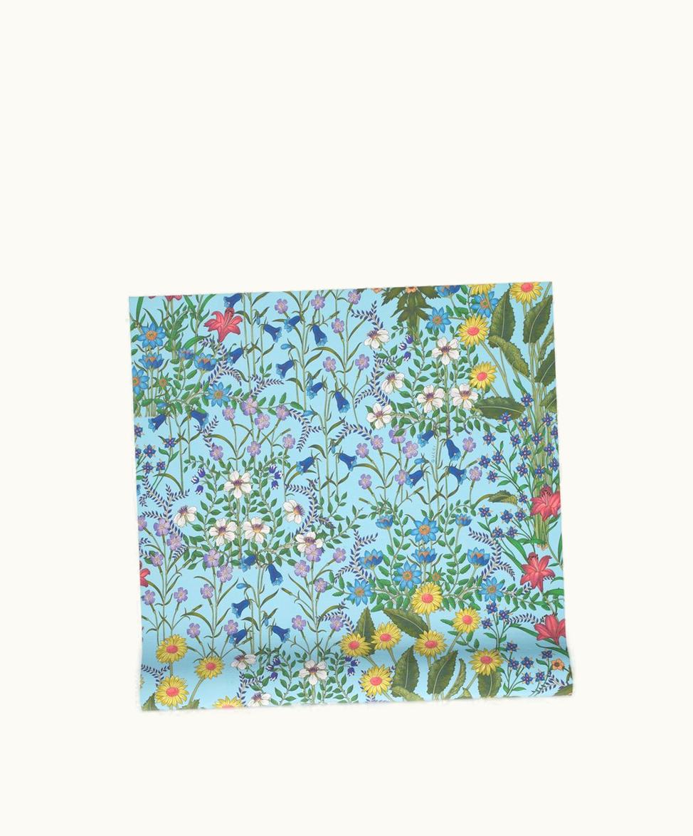 Gucci Gucci New Flora Print Wallpaper Light Blue New Flora Print