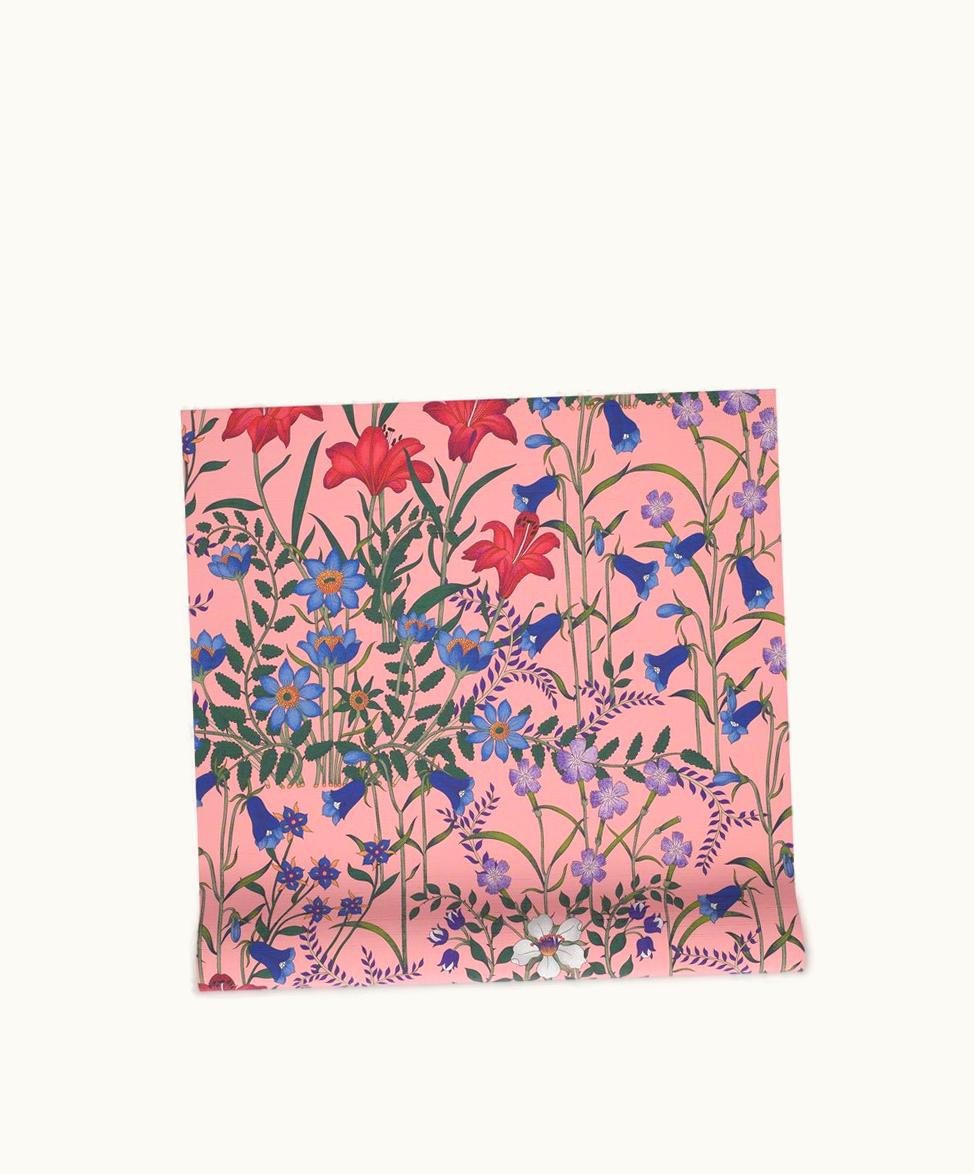 Gucci Gucci Flora Print Wallpaper Light Pink New Flora Print