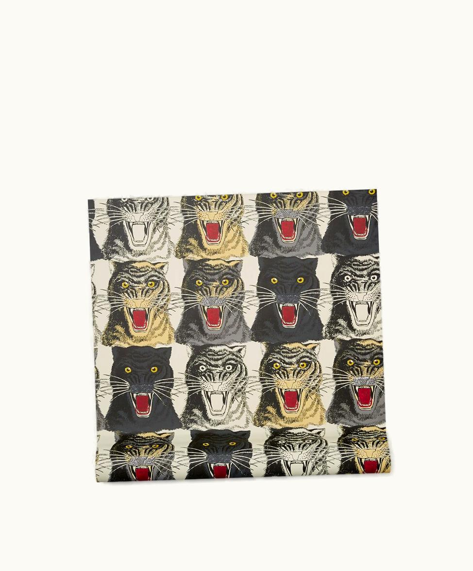 Gucci Gucci Tiger Face Print Wallpaper Tiger Face Print