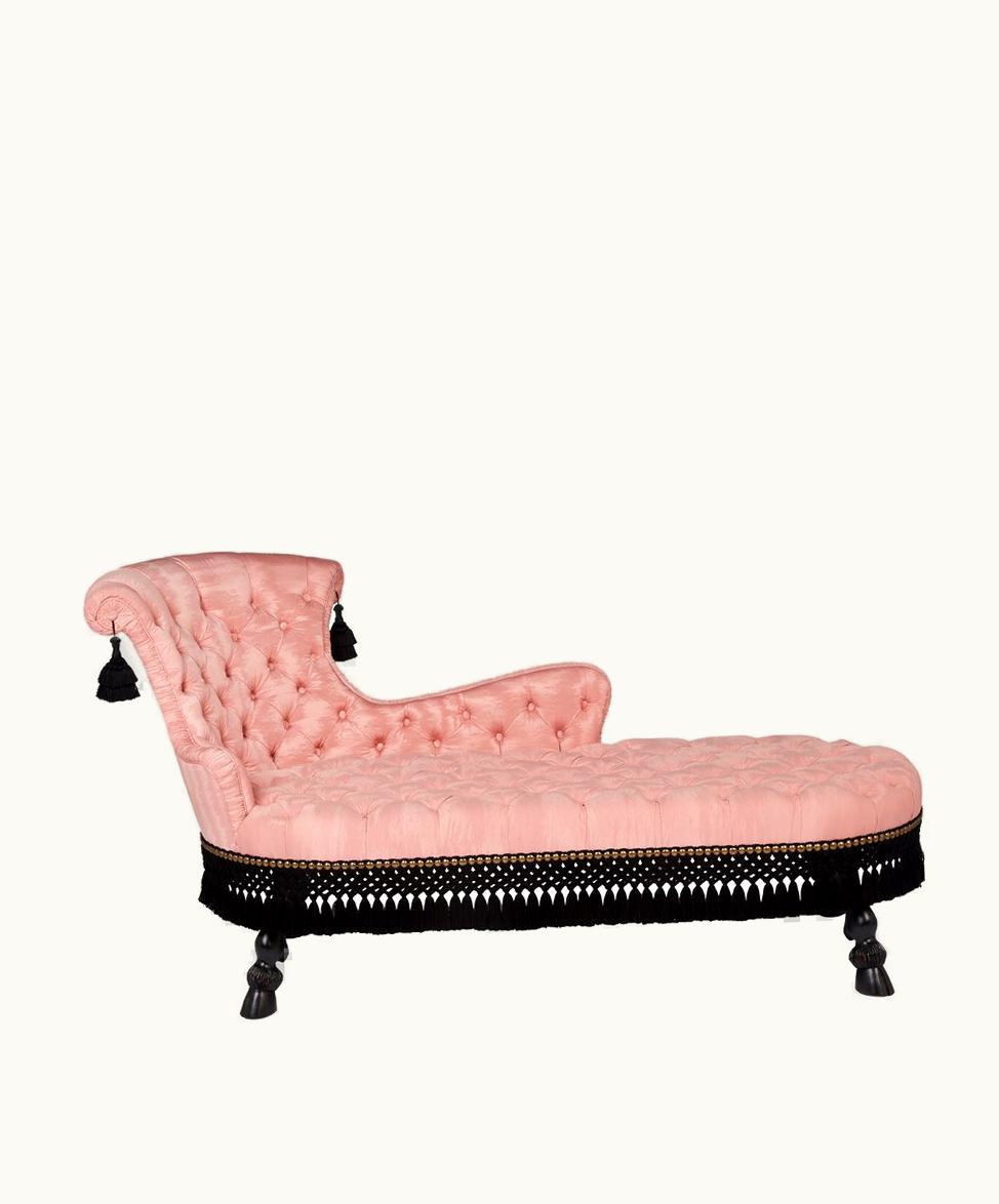 Gucci Gucci Capitonné Moiré Chaise Longue Light Pink Moiré