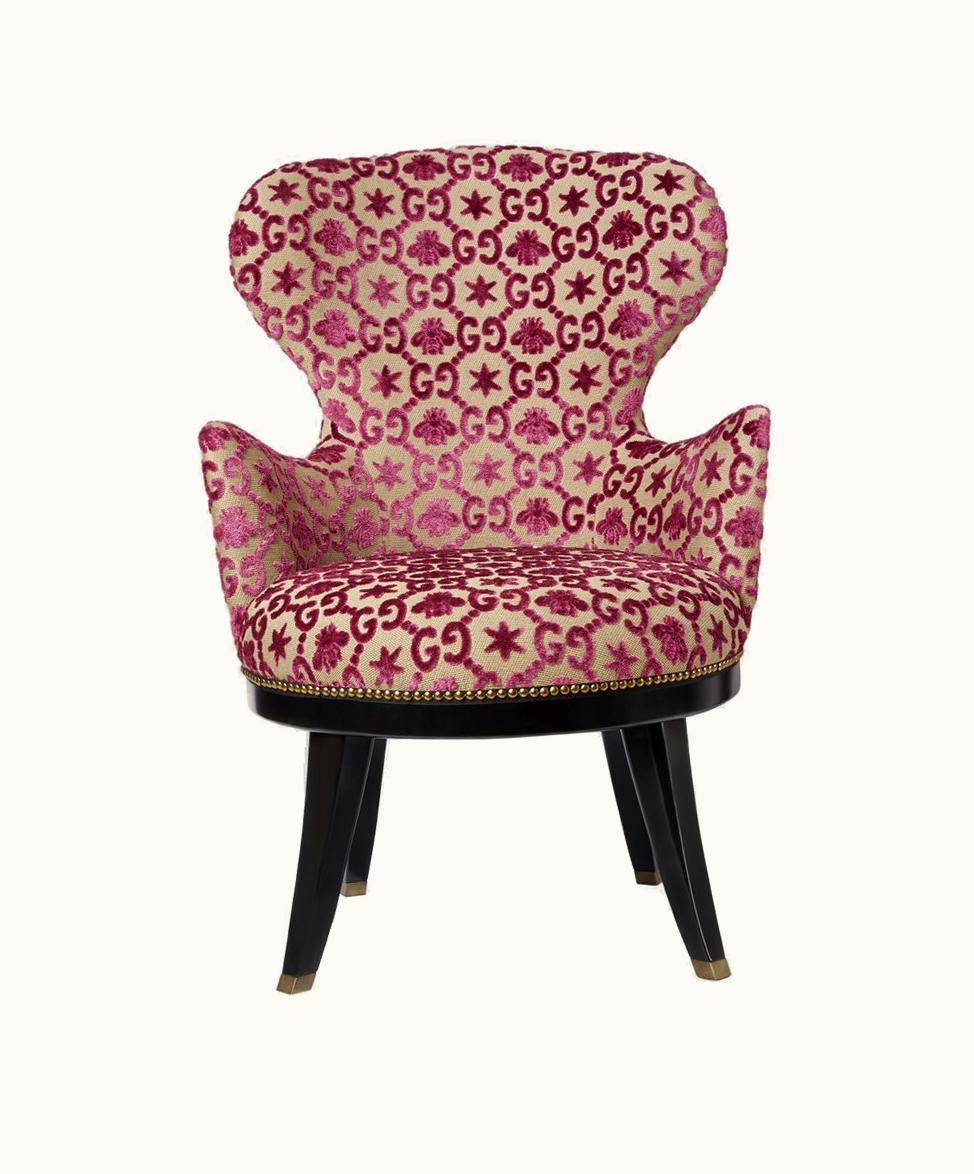Gucci Gucci GG Jacquard Armchair Bordeaux Velvet Jacquard