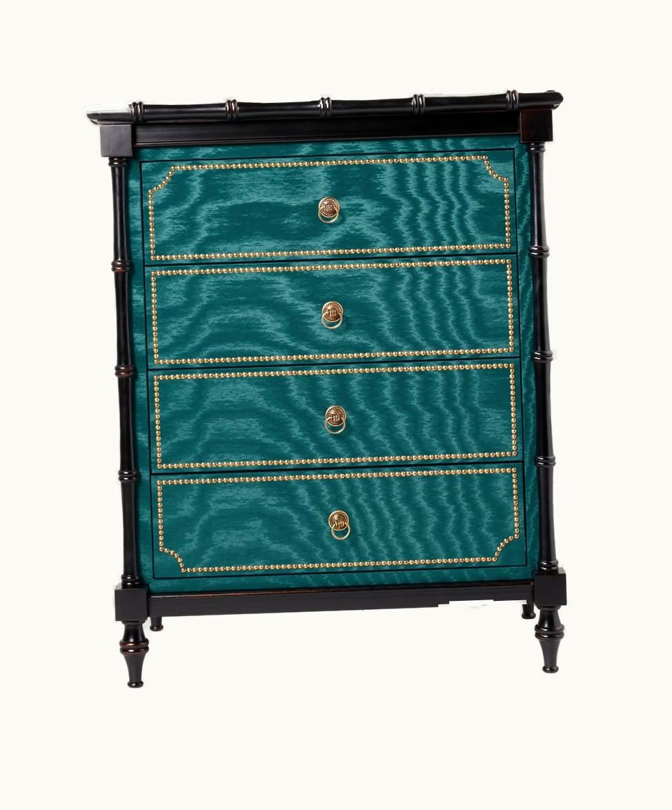 Gucci Moiré Wood Dresser Vintage Teal