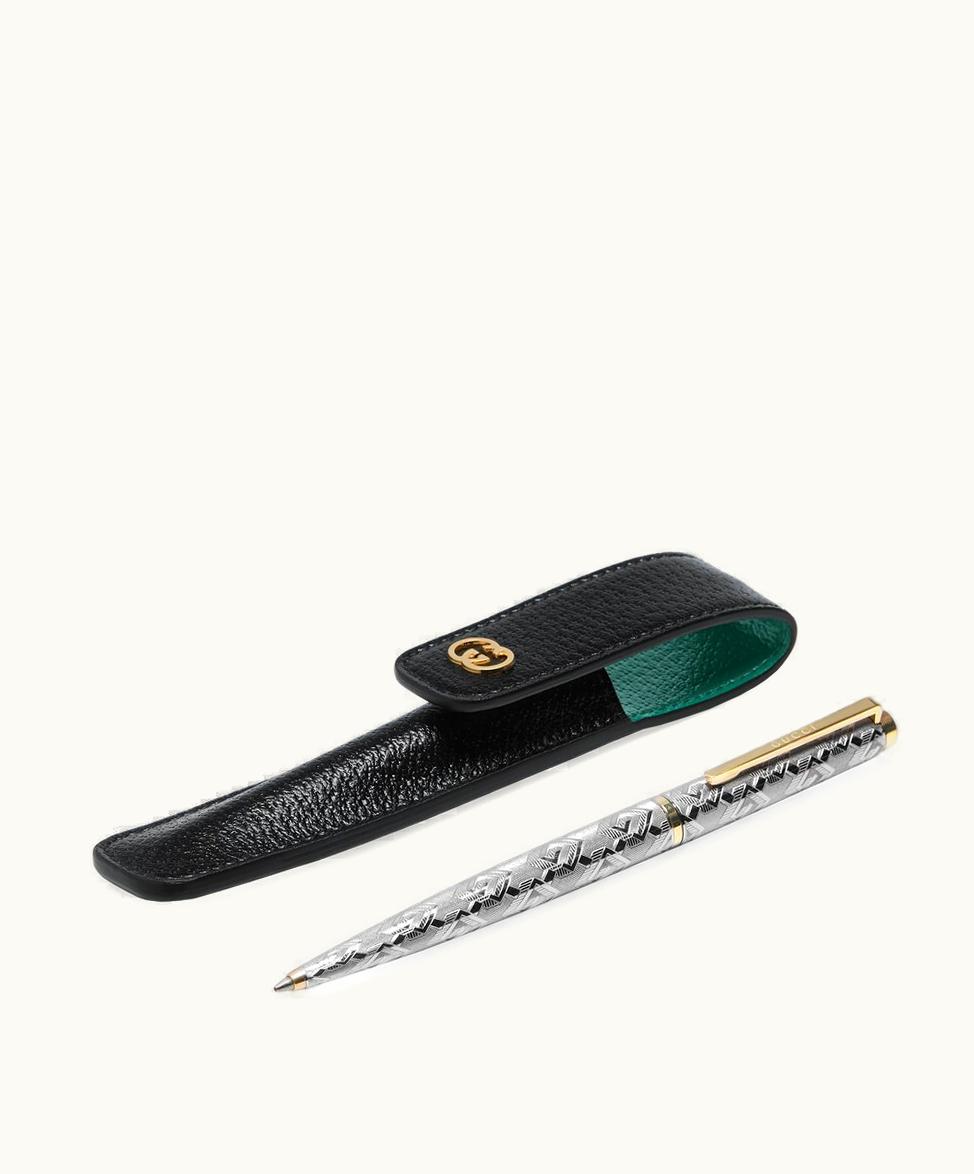 Gucci Gucci Geometric G Pen With Case Silver-Toned Metal