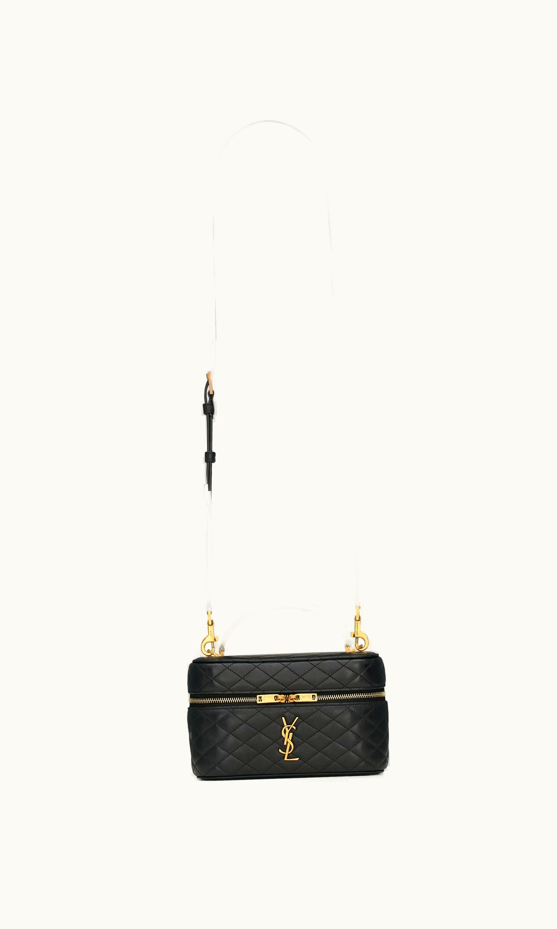 Saint Laurent Saint Laurent Gaby Mini Vanity Bag In Lambskin Black
