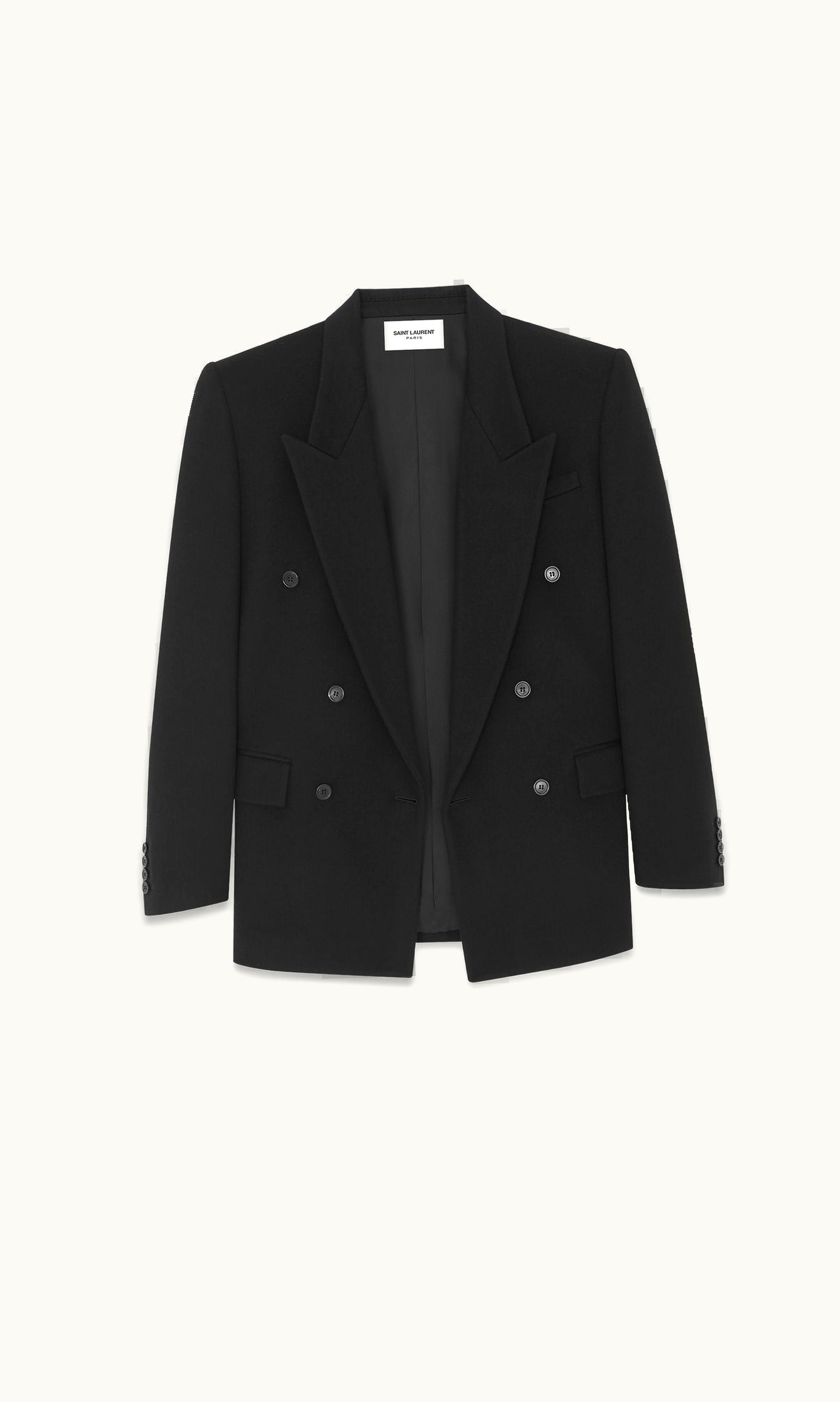 Saint Laurent Saint Laurent Oversized Jacket In Wool Cashmere Black
