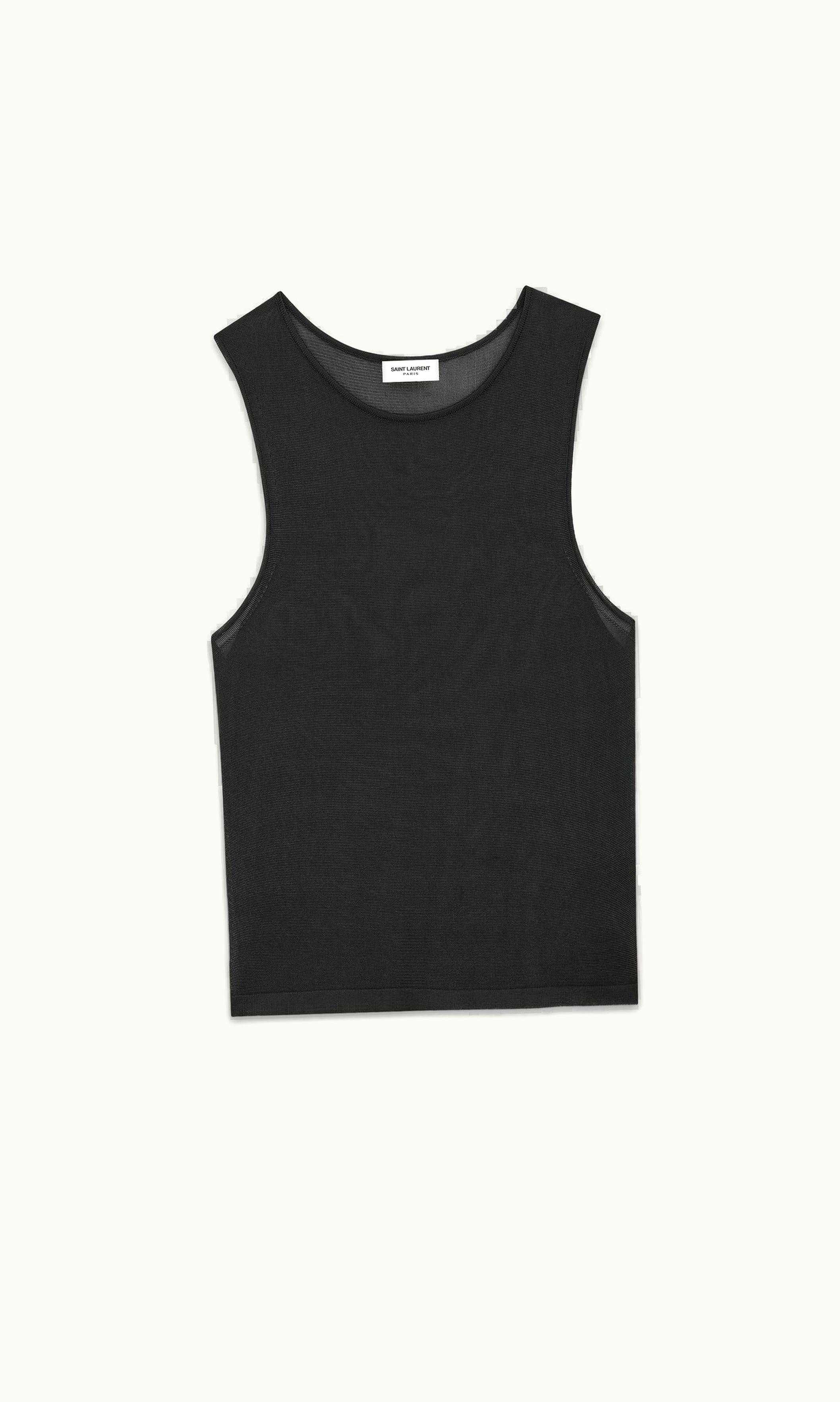 Saint Laurent Saint Laurent Crop Tank Top In Knit Black