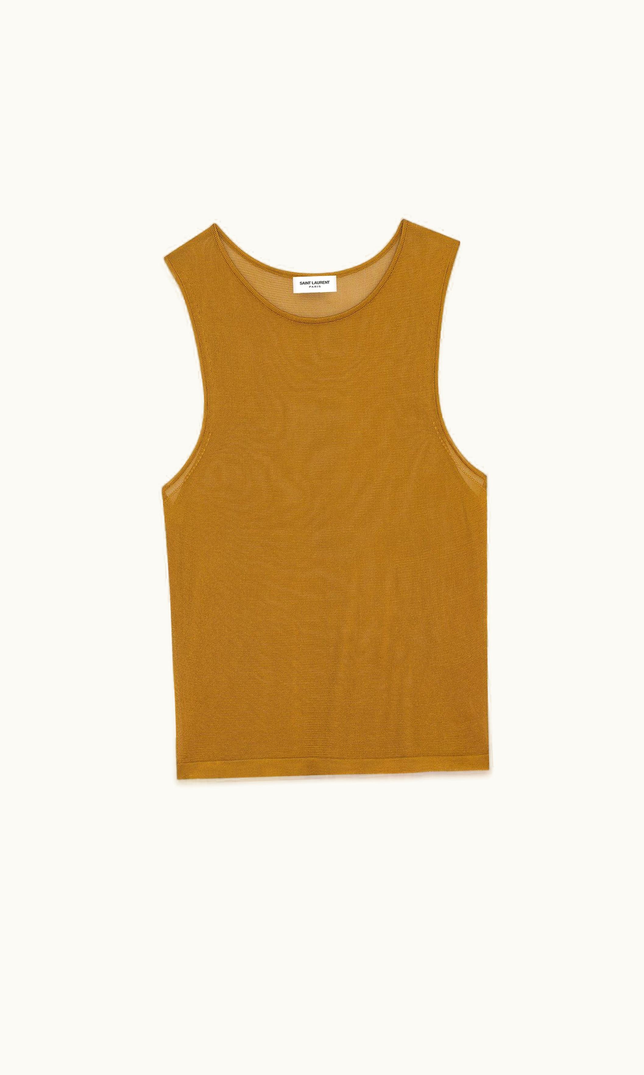 Saint Laurent Saint Laurent Crop Tank Top In Knit Mordore