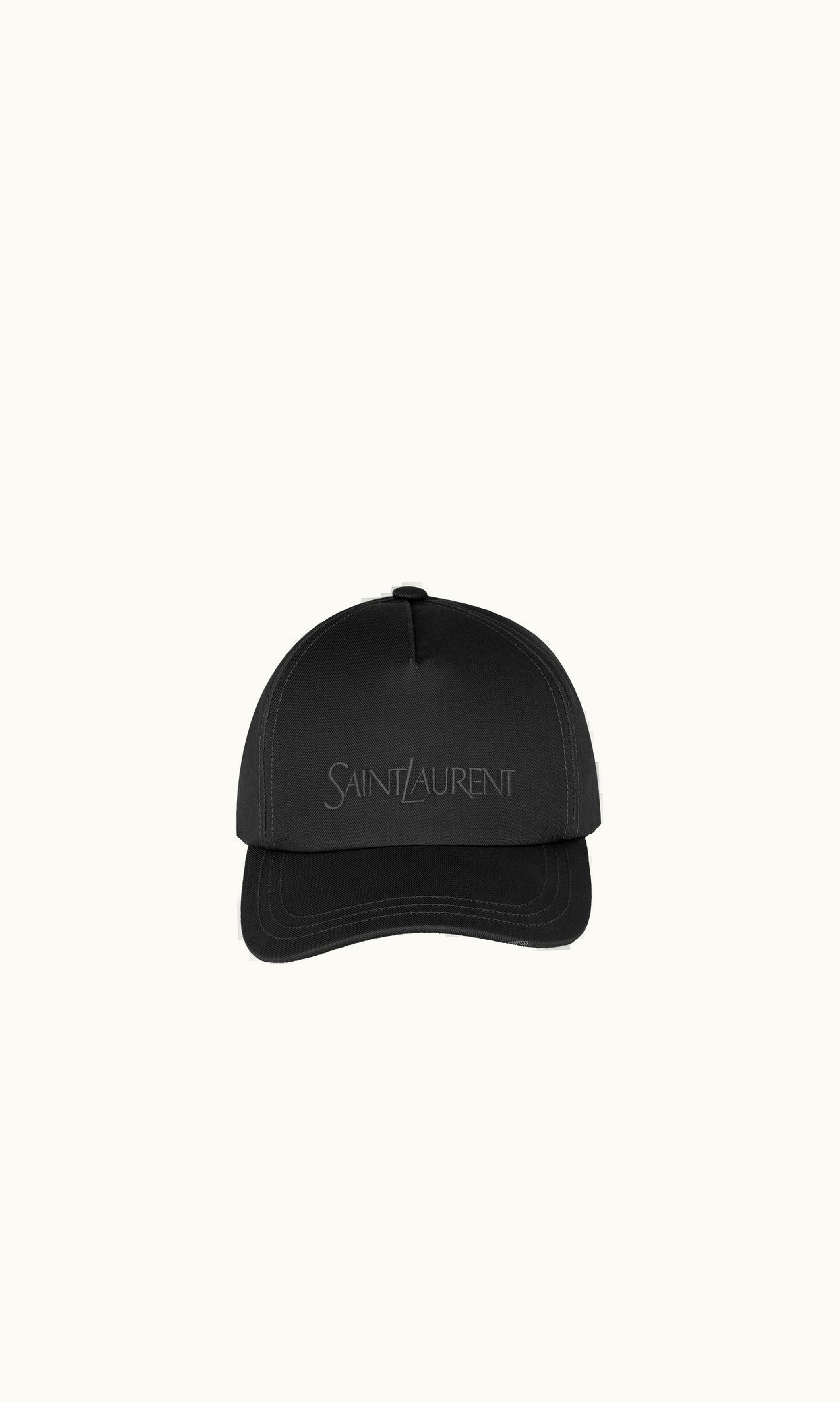 Saint Laurent Saint Laurent Cap In Gabardine Black