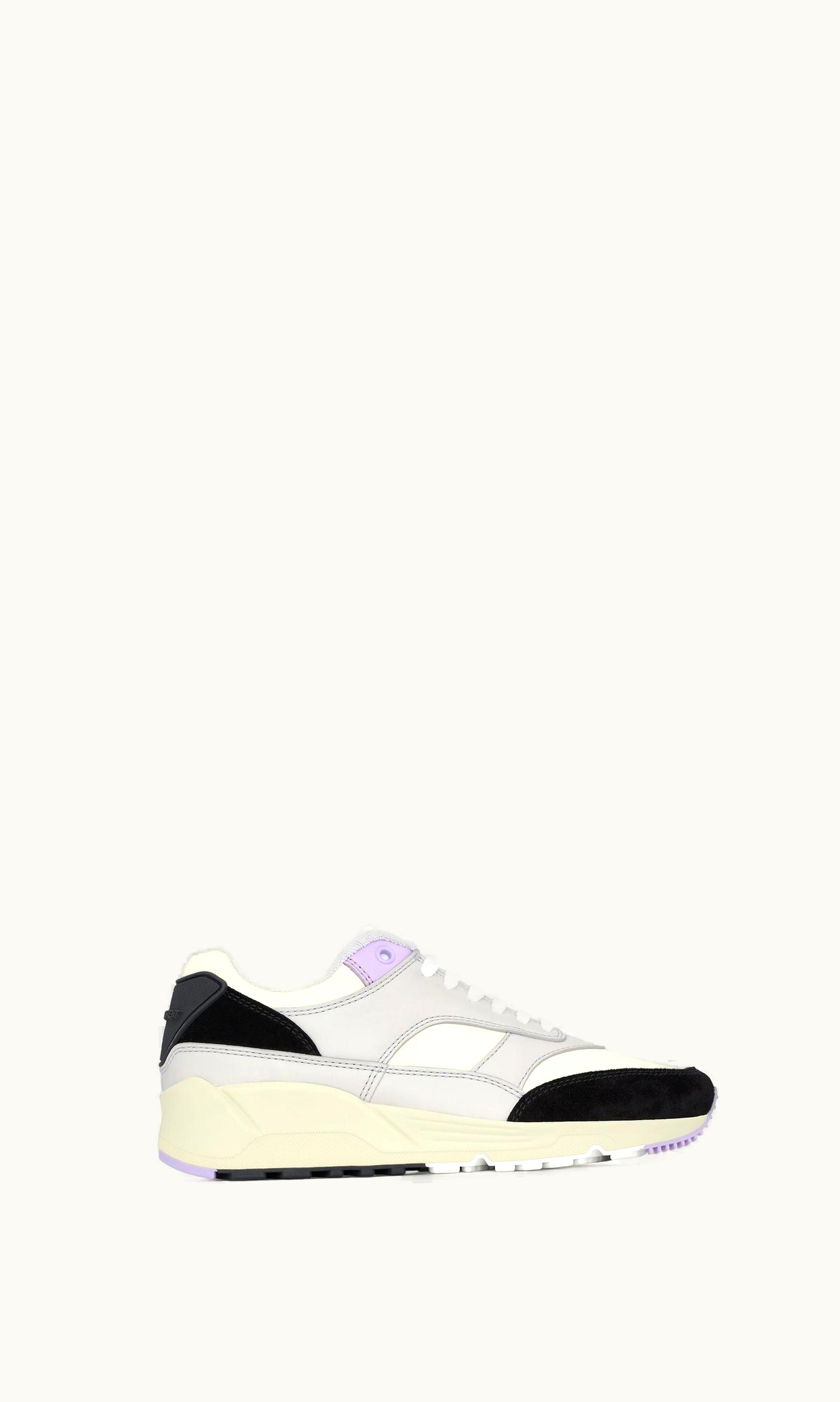Saint Laurent Saint Laurent Bump Sneakers In Nylon, Suede And Leather Air Grey, Lavender, Black And OFF-WHITE