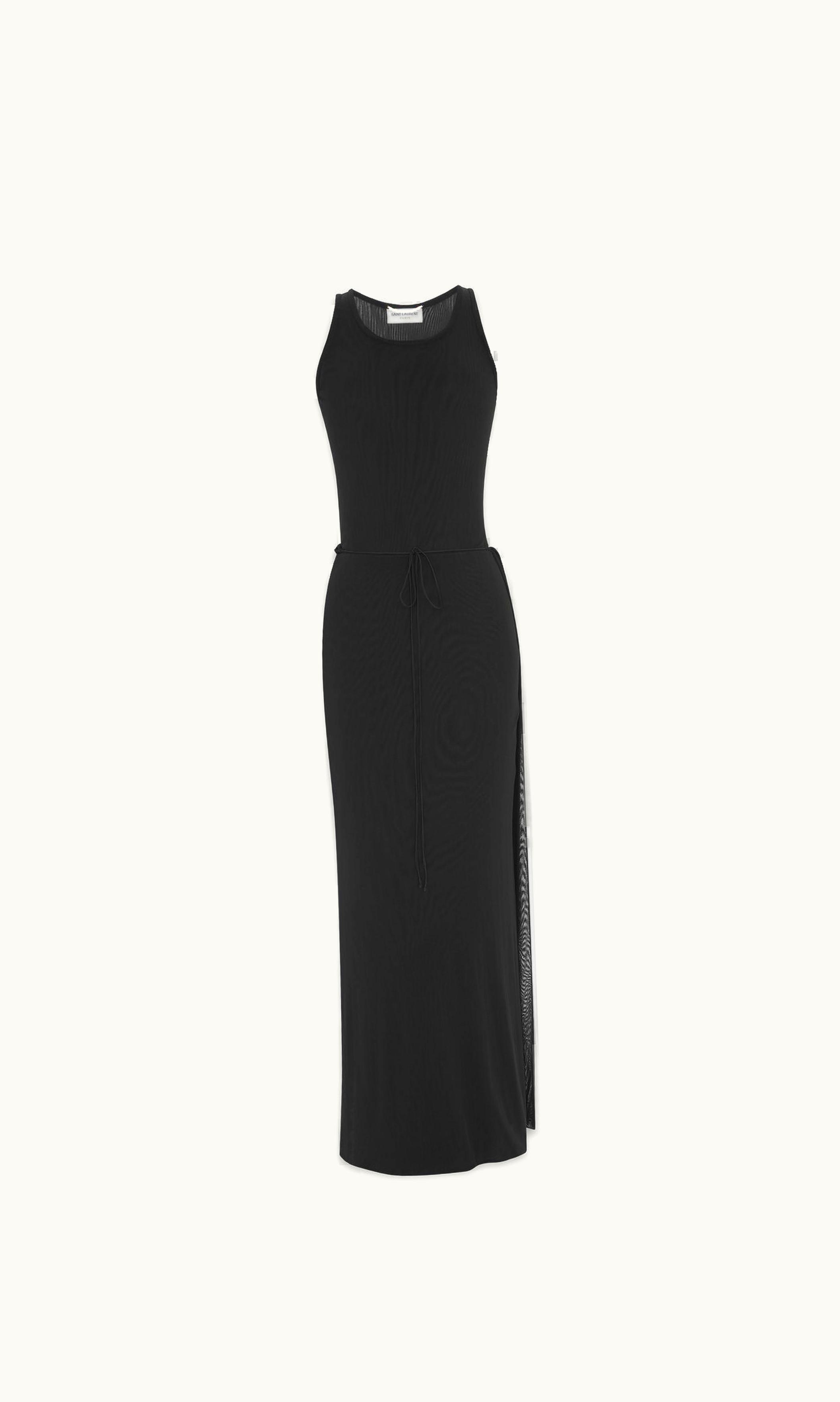 Saint Laurent Saint Laurent Cover-Up Dress In Stretch Tulle Black