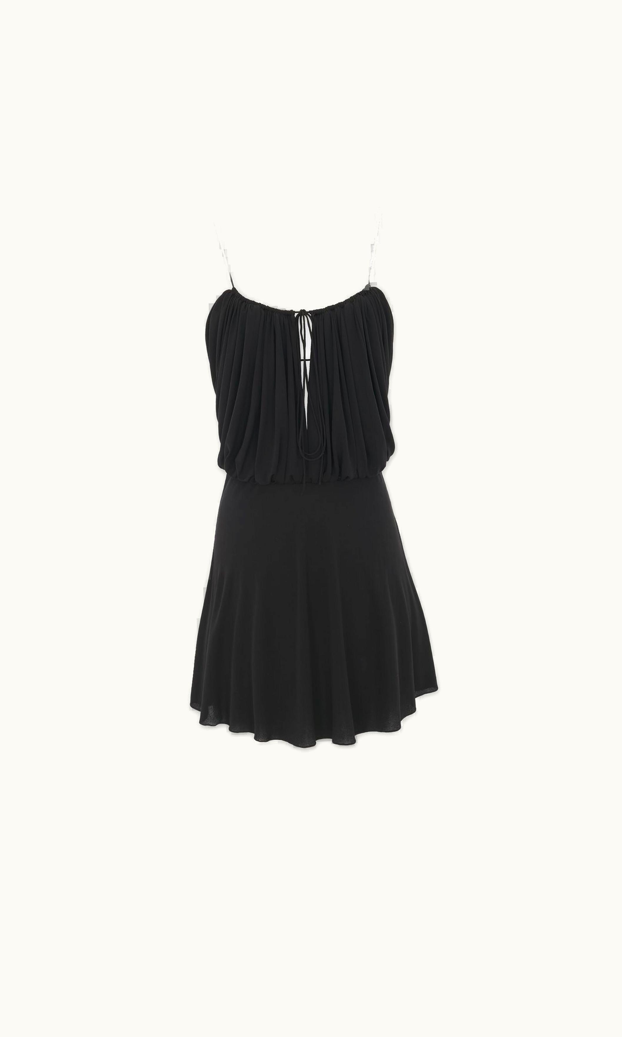 Saint Laurent Saint Laurent Cowl-Back Mini Dress In Crepe Jersey Black