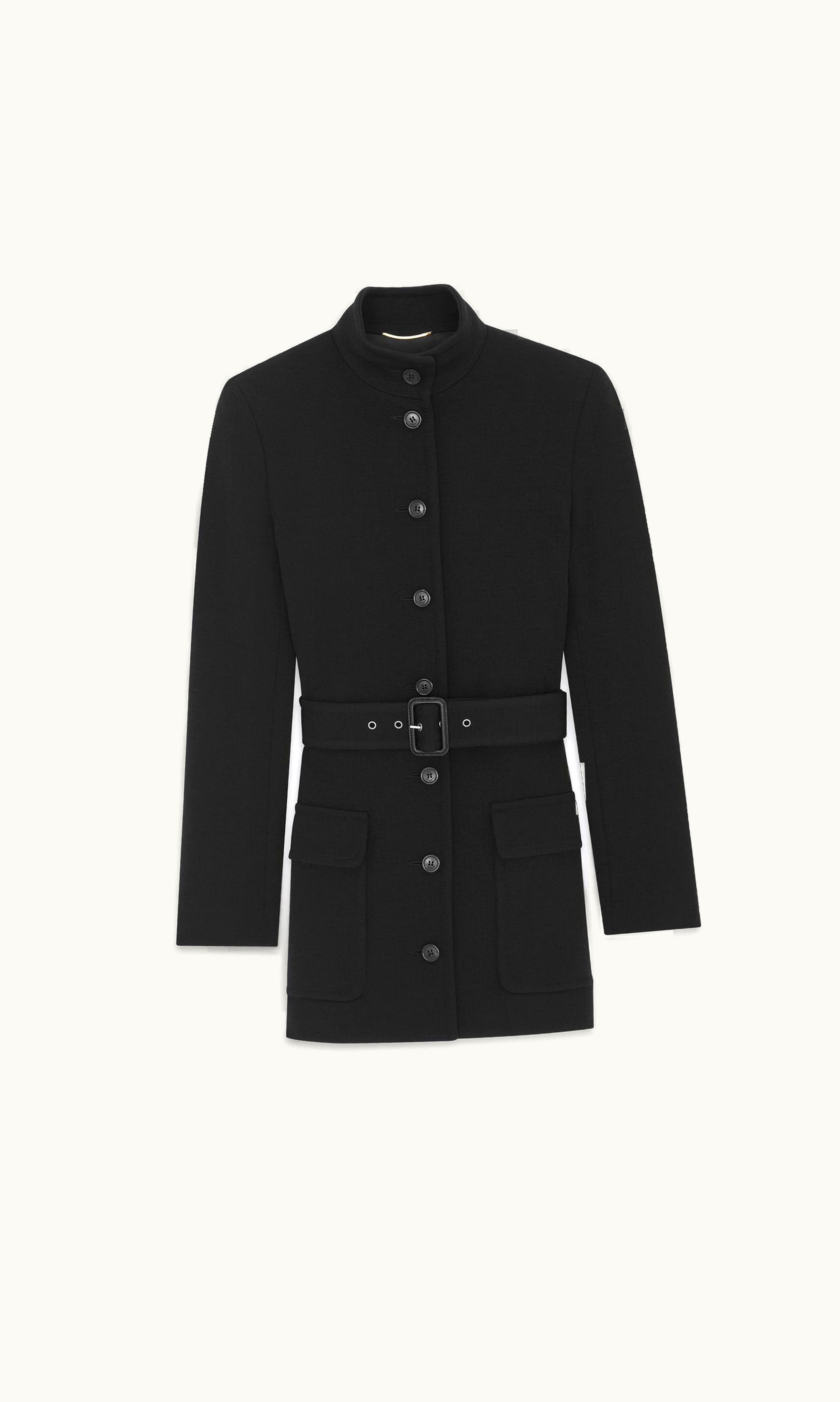 Saint Laurent Saint Laurent Tunic Jacket In Wool Jersey Black BLACK
