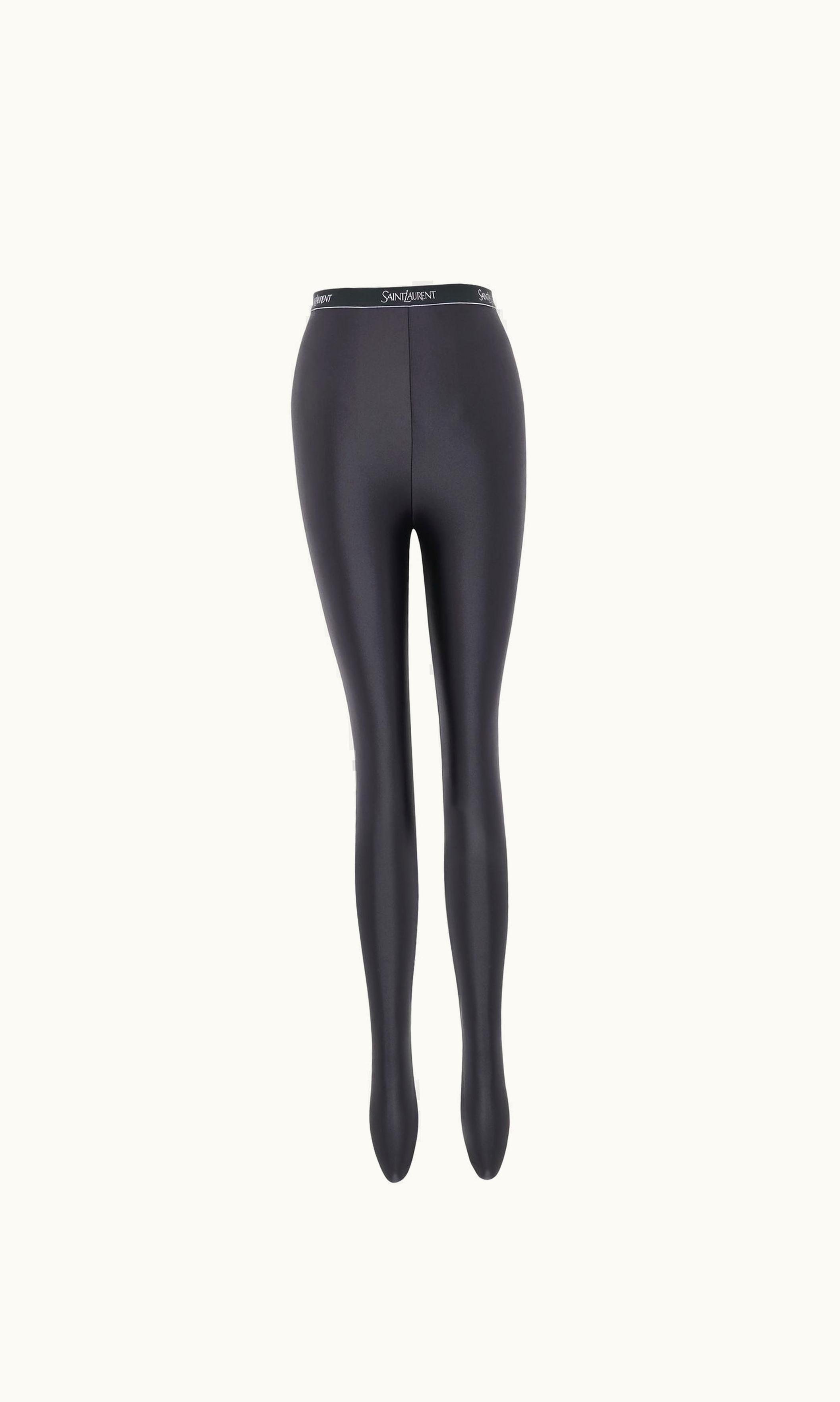 Saint Laurent Saint Laurent Tights In Shiny Jersey Black
