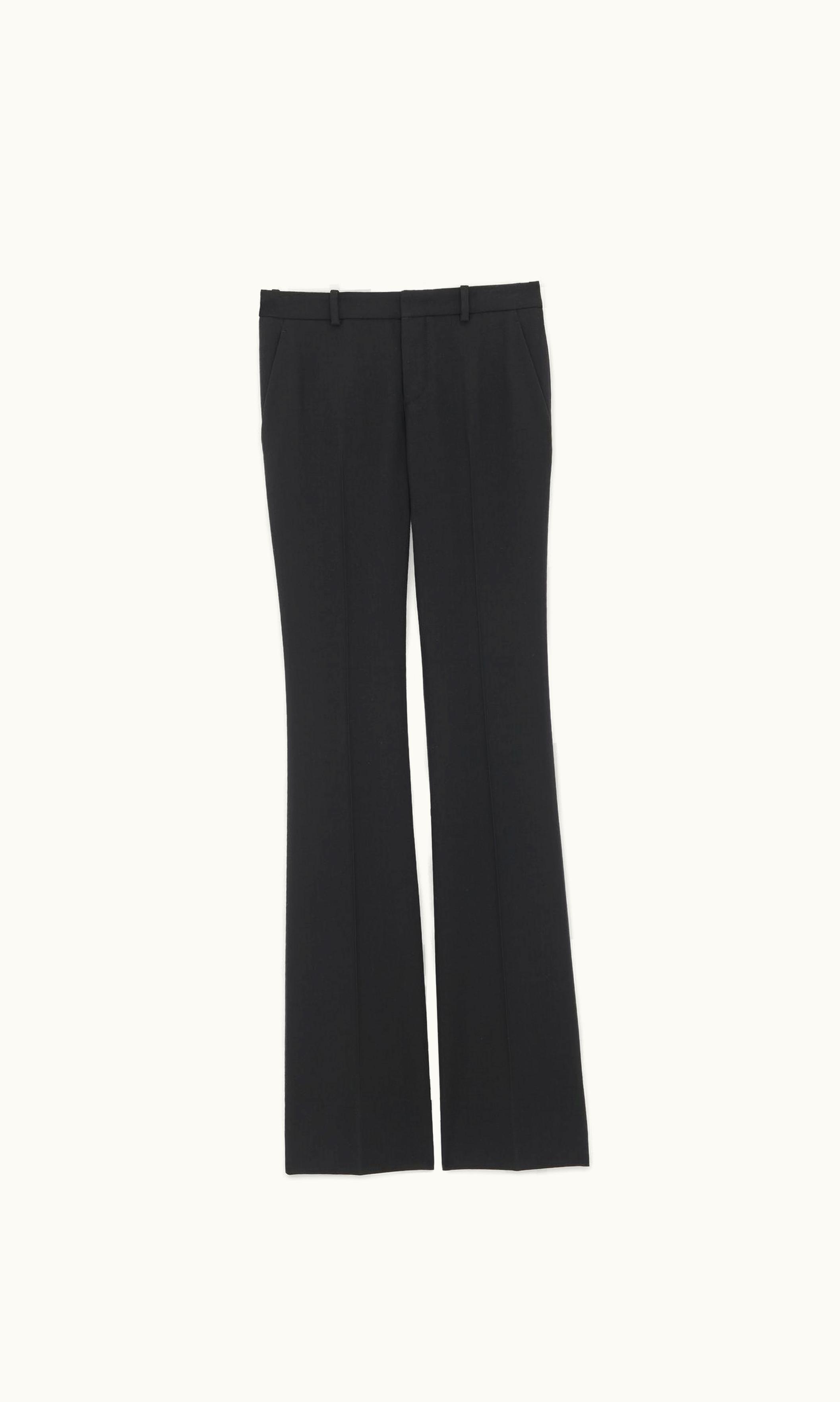 Saint Laurent Saint Laurent Flared Pants In Wool Gabardine Black