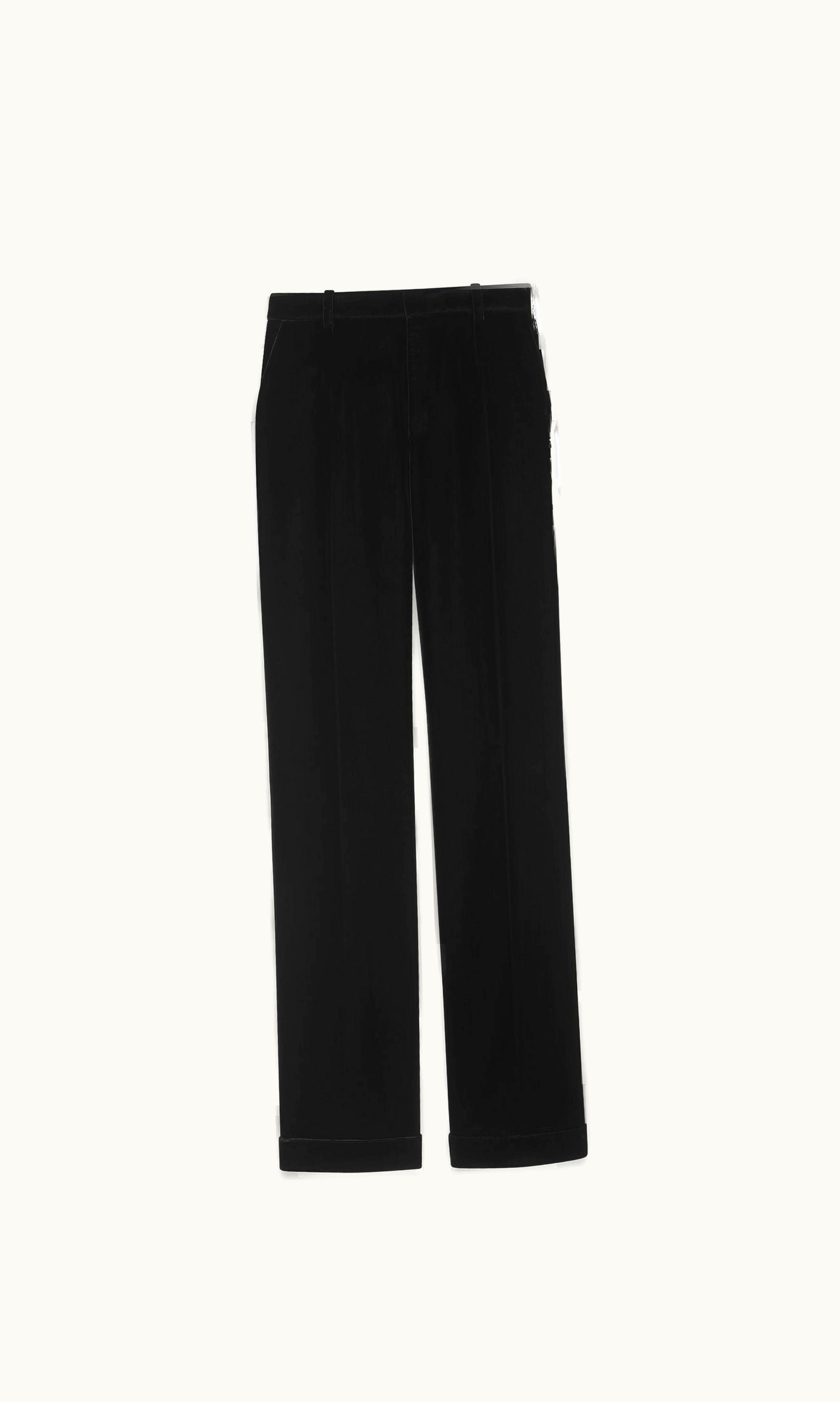 Saint Laurent Saint Laurent Tailored Pants In Cupro Velvet Noir