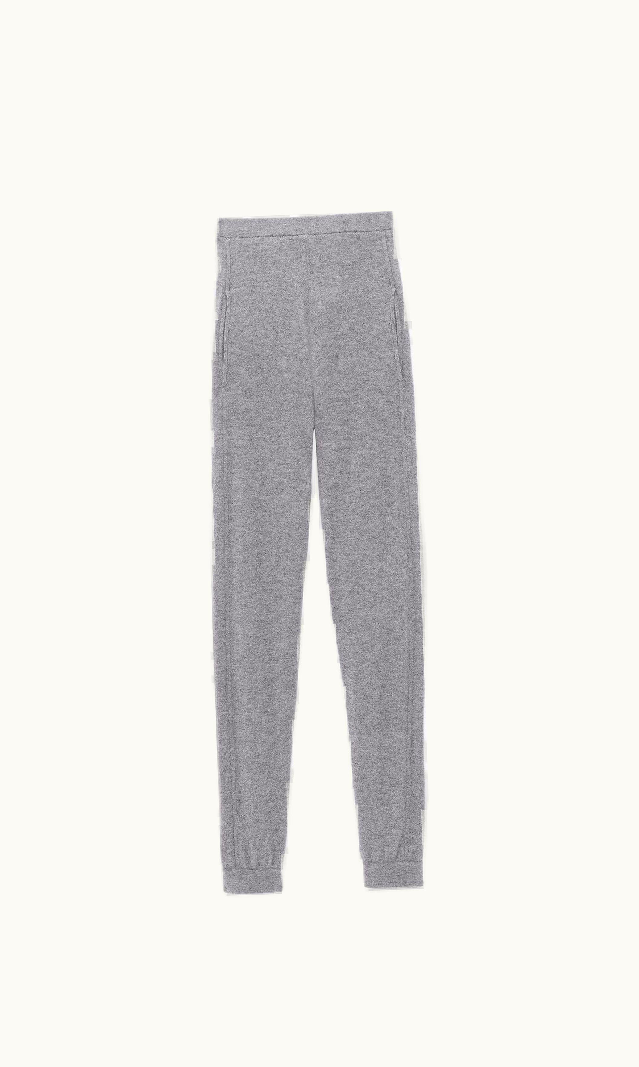 Saint Laurent Saint Laurent High-Waisted Leggings In Cashmere Gris Chine