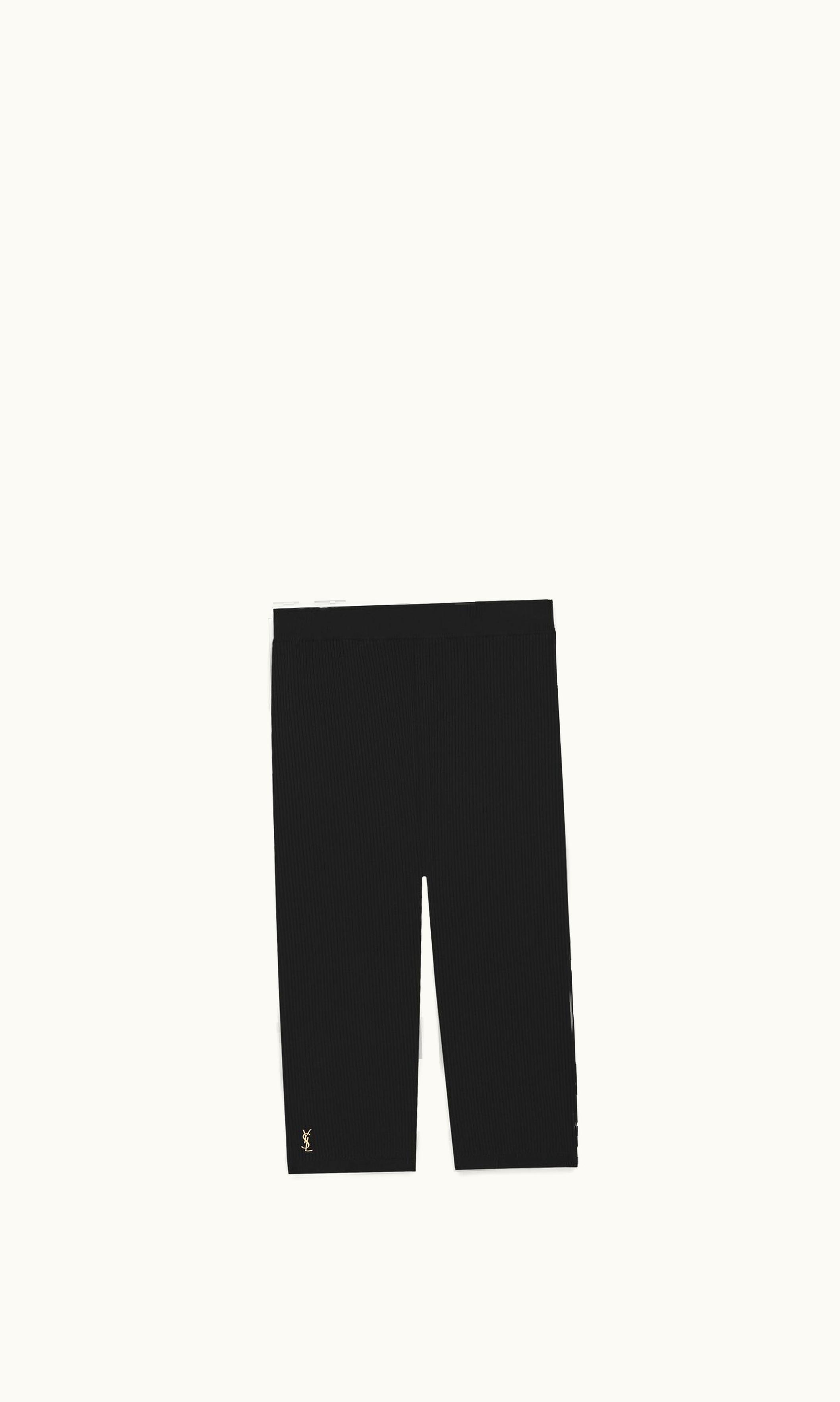 Saint Laurent Saint Laurent Rider Short In Ribbed Knit Black