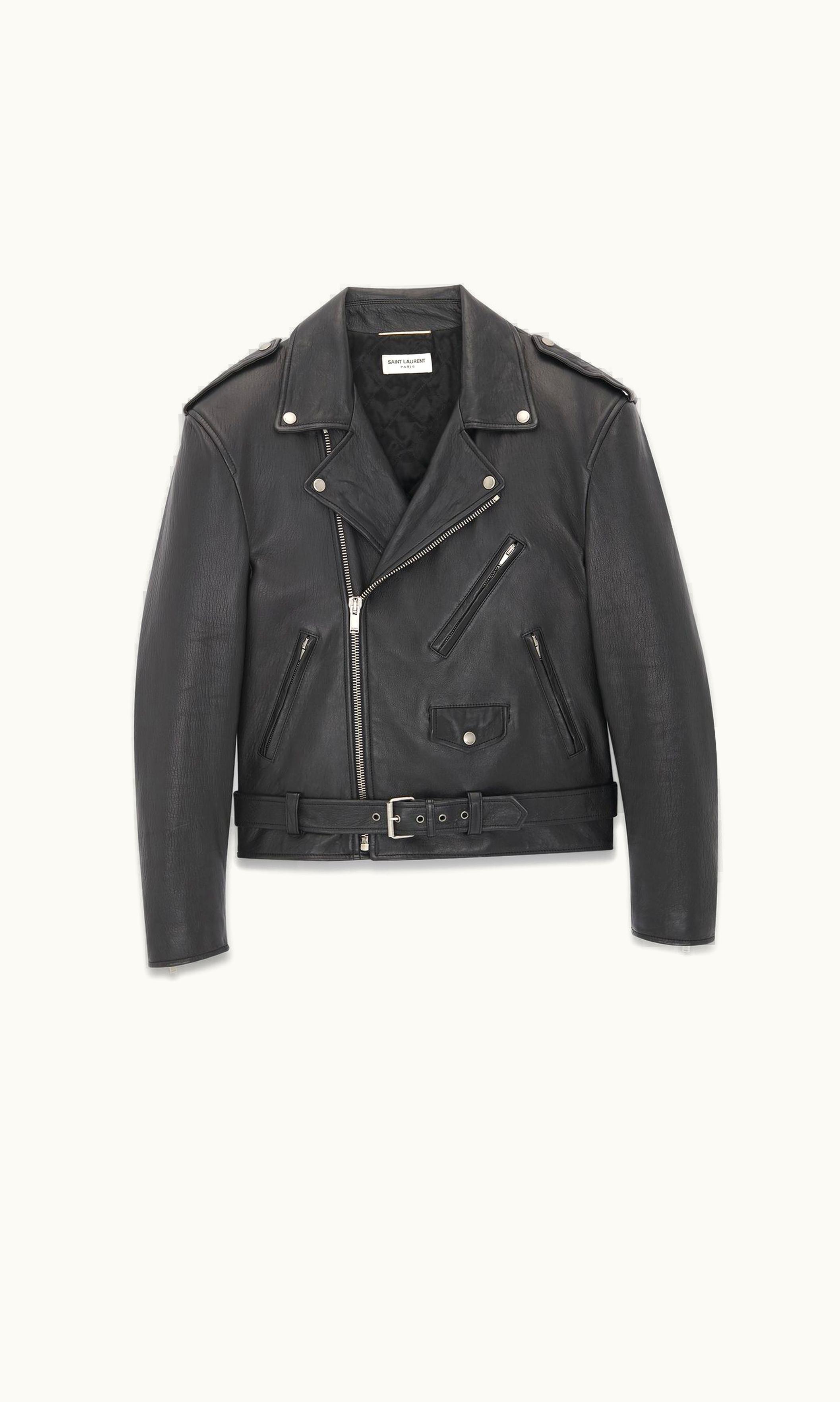 Saint Laurent Saint Laurent Long Biker Jacket In Lambskin Black