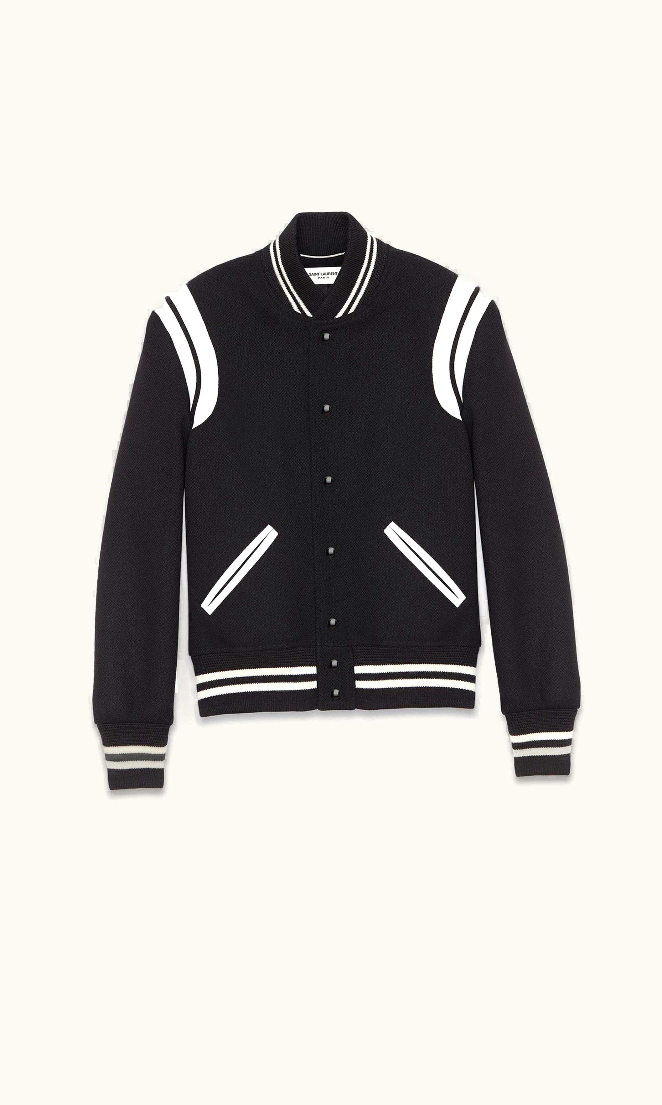 Saint Laurent Saint Laurent Teddy Jacket In Wool Black