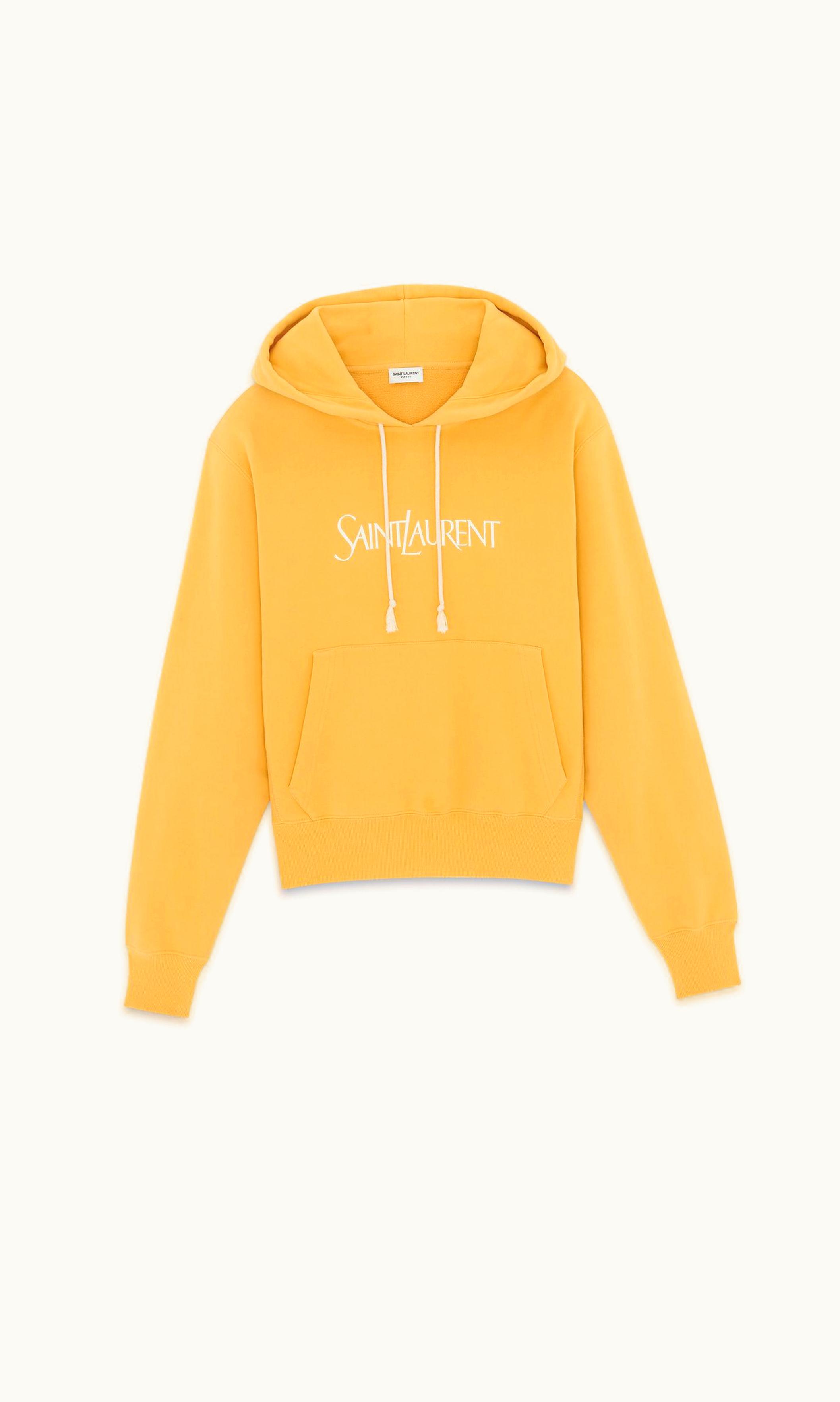 Saint Laurent Saint Laurent Oversized Hoodie Yellow And Natural