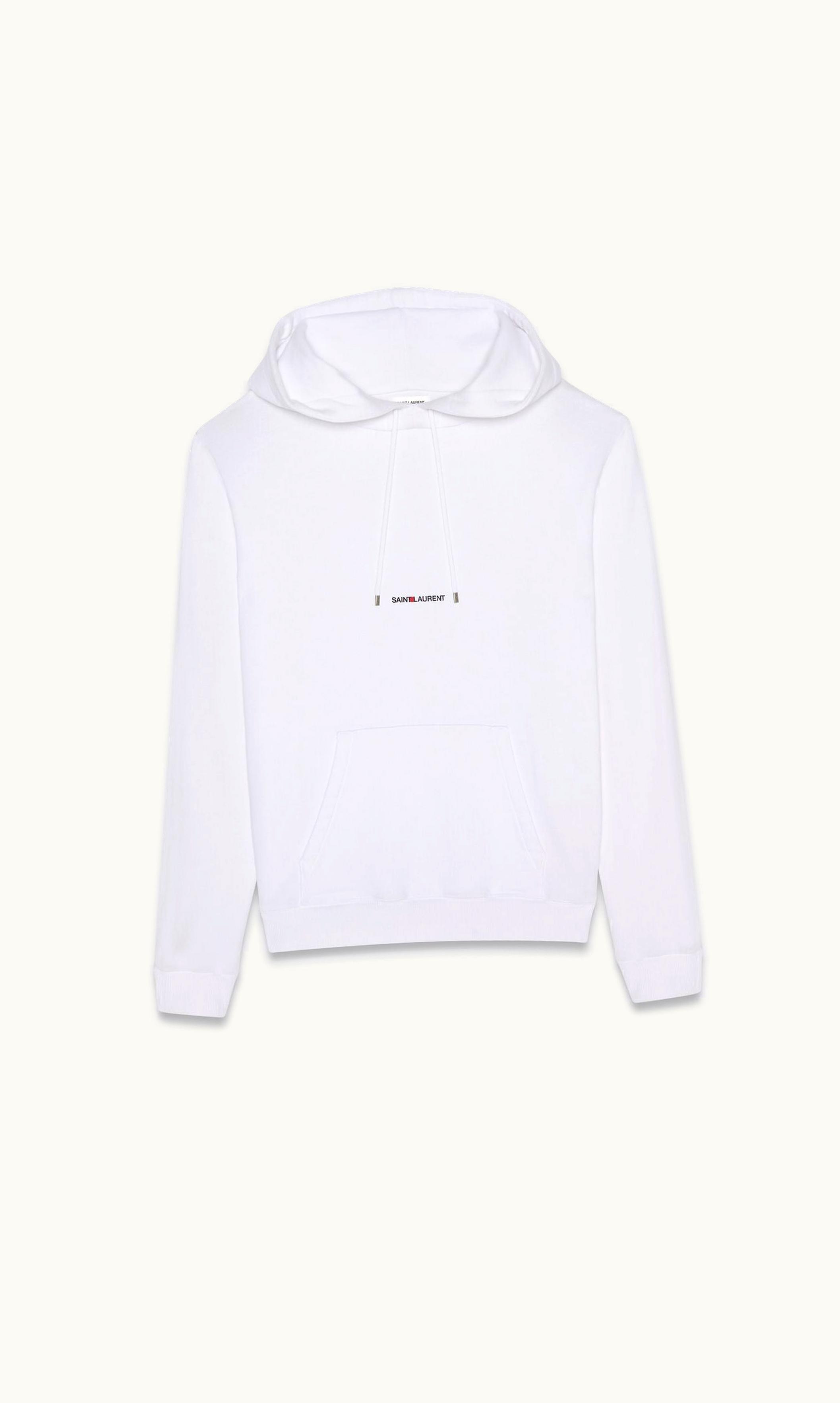 Saint Laurent Saint Laurent Rive Gauche Hoodie White