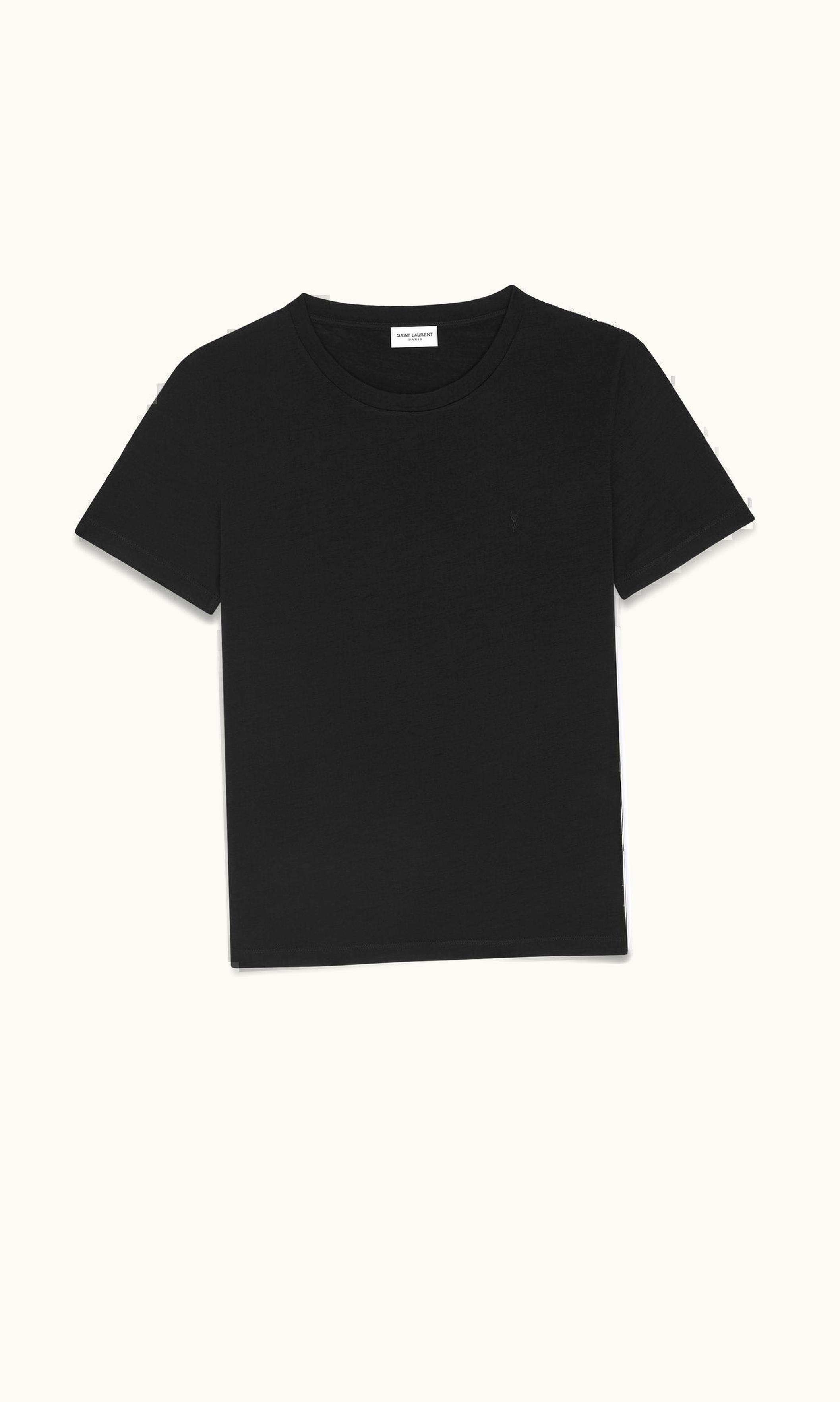 Saint Laurent Saint Laurent Cassandre T-Shirt In Wool Jersey Noir