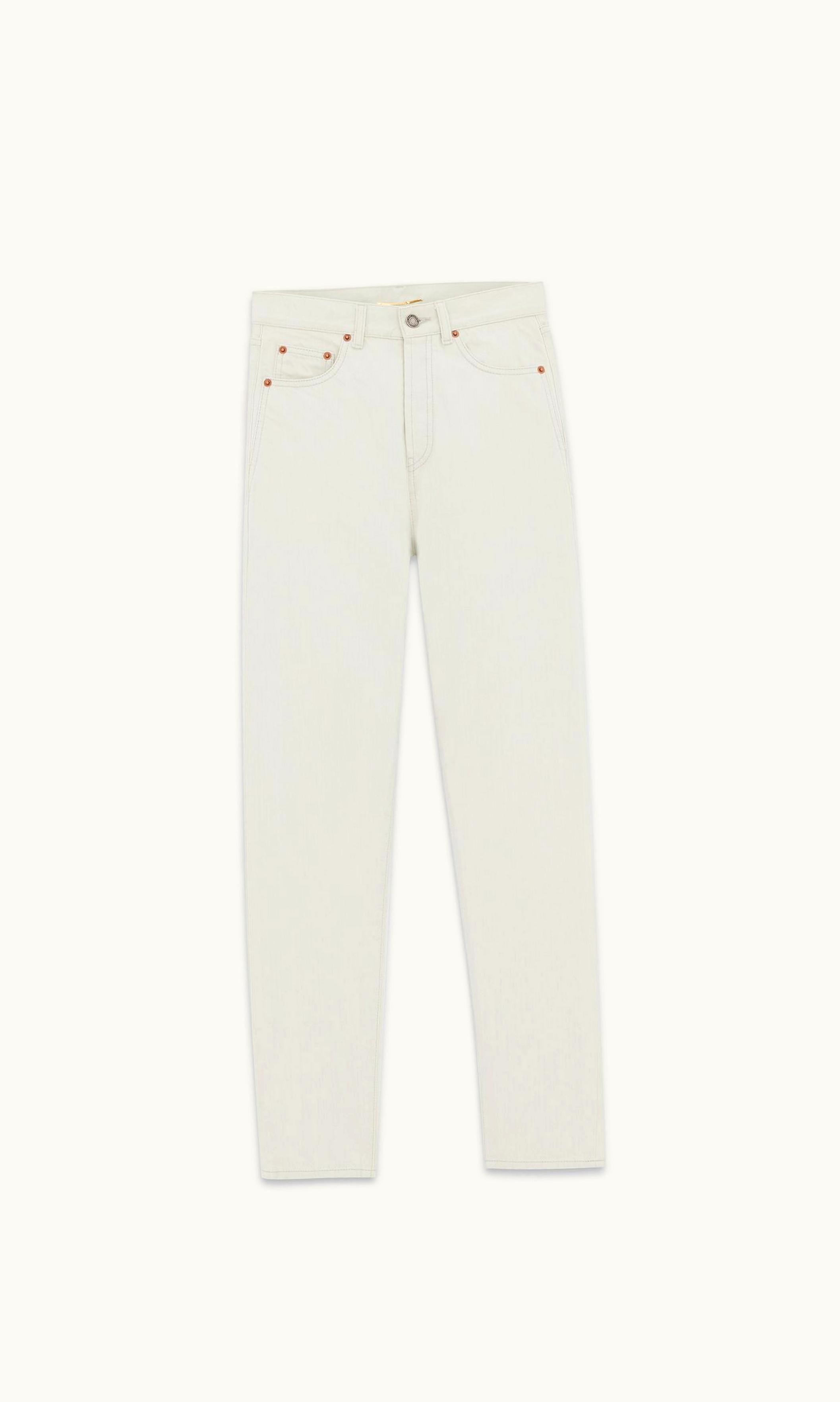 Saint Laurent Saint Laurent Slim-Fit Jeans In Chalk White Denim Chalk White