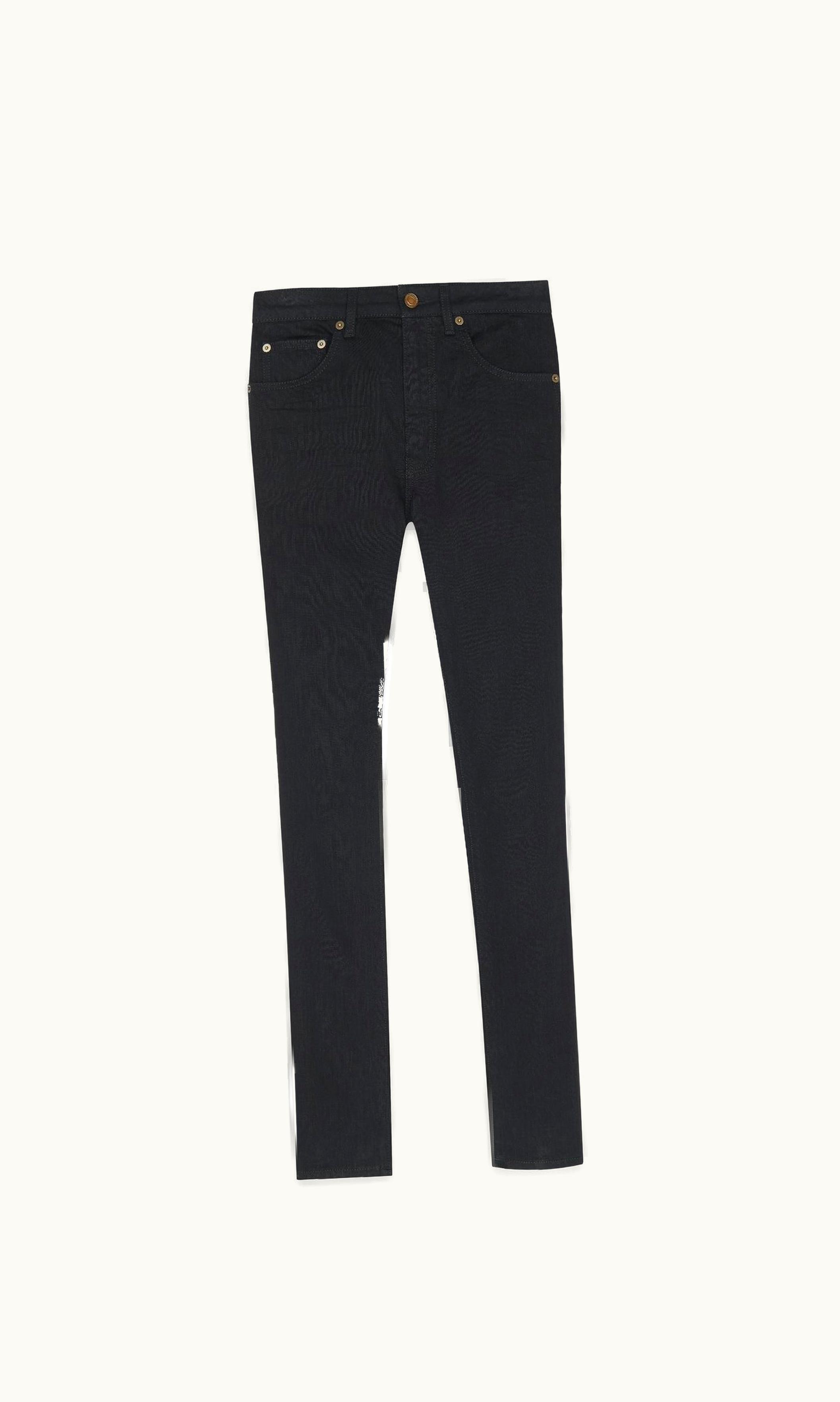 Saint Laurent Saint Laurent Skinny-Fit Jeans In Worn Black Denim Worn Black
