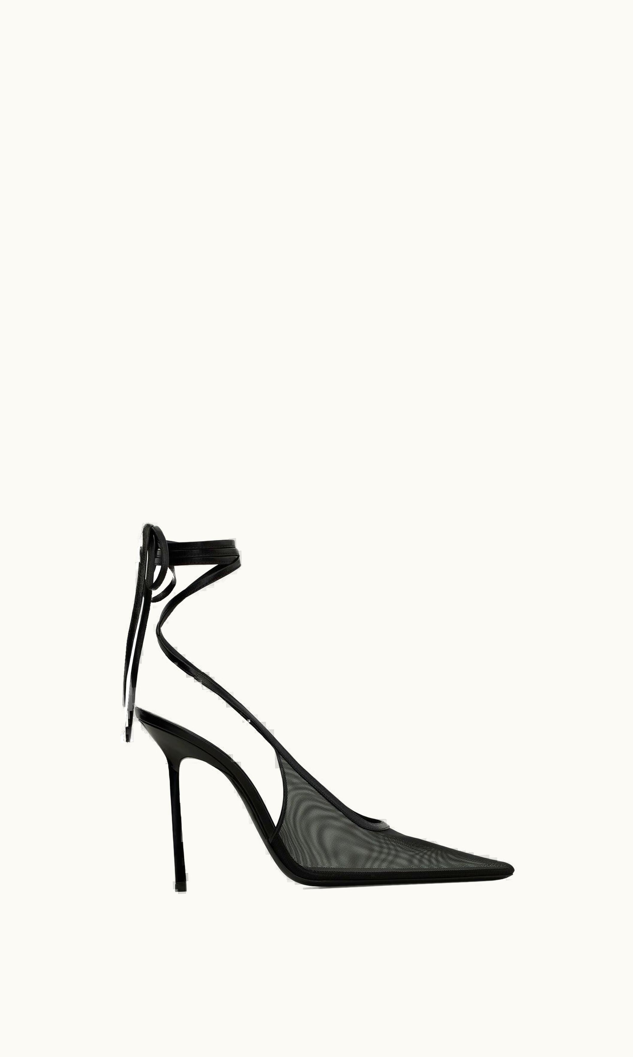 Saint Laurent Saint Laurent Oxalis Slingback Pumps In Mesh Black