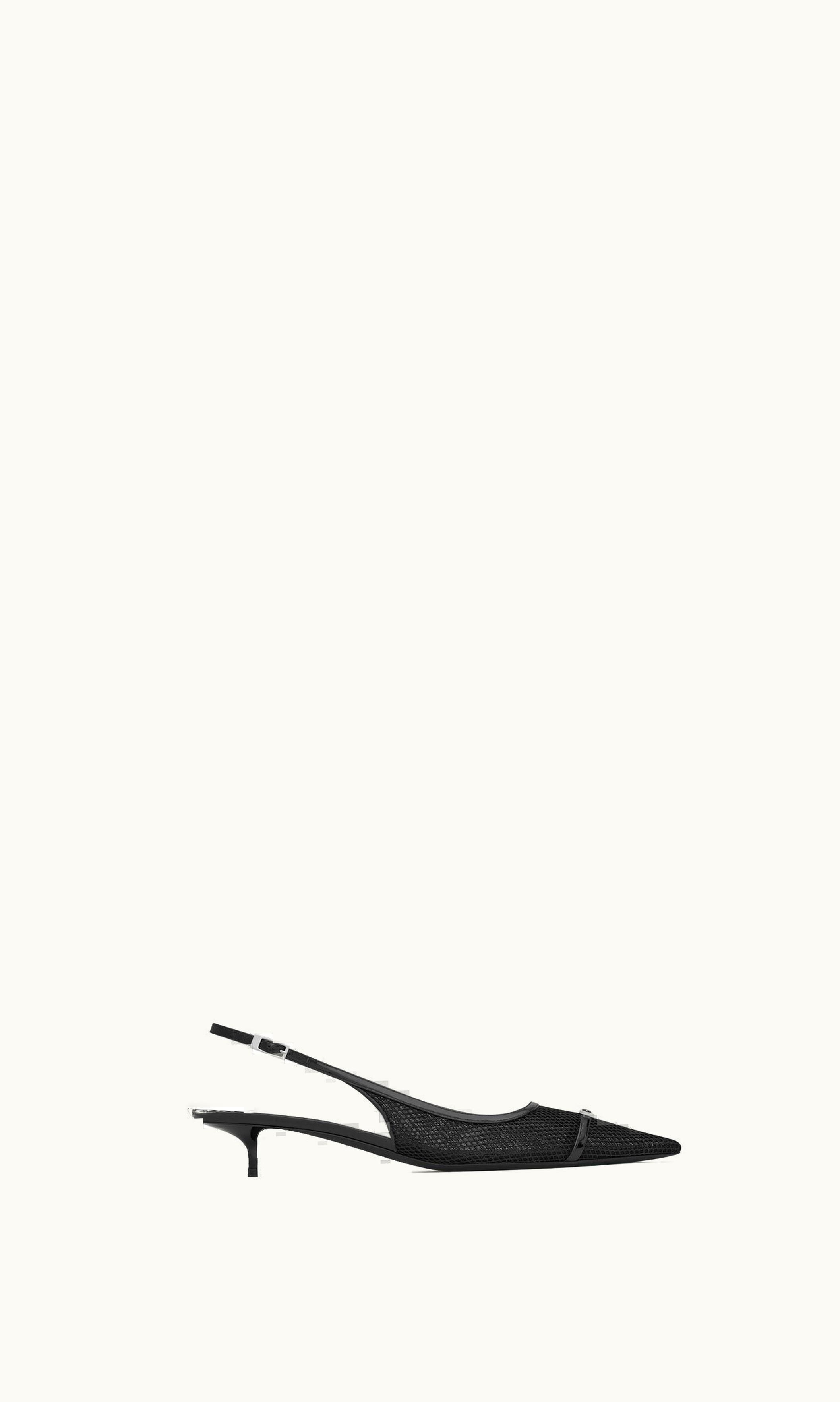 Saint Laurent Saint Laurent Oxalis Slingback Pumps In Mesh Black BLACK