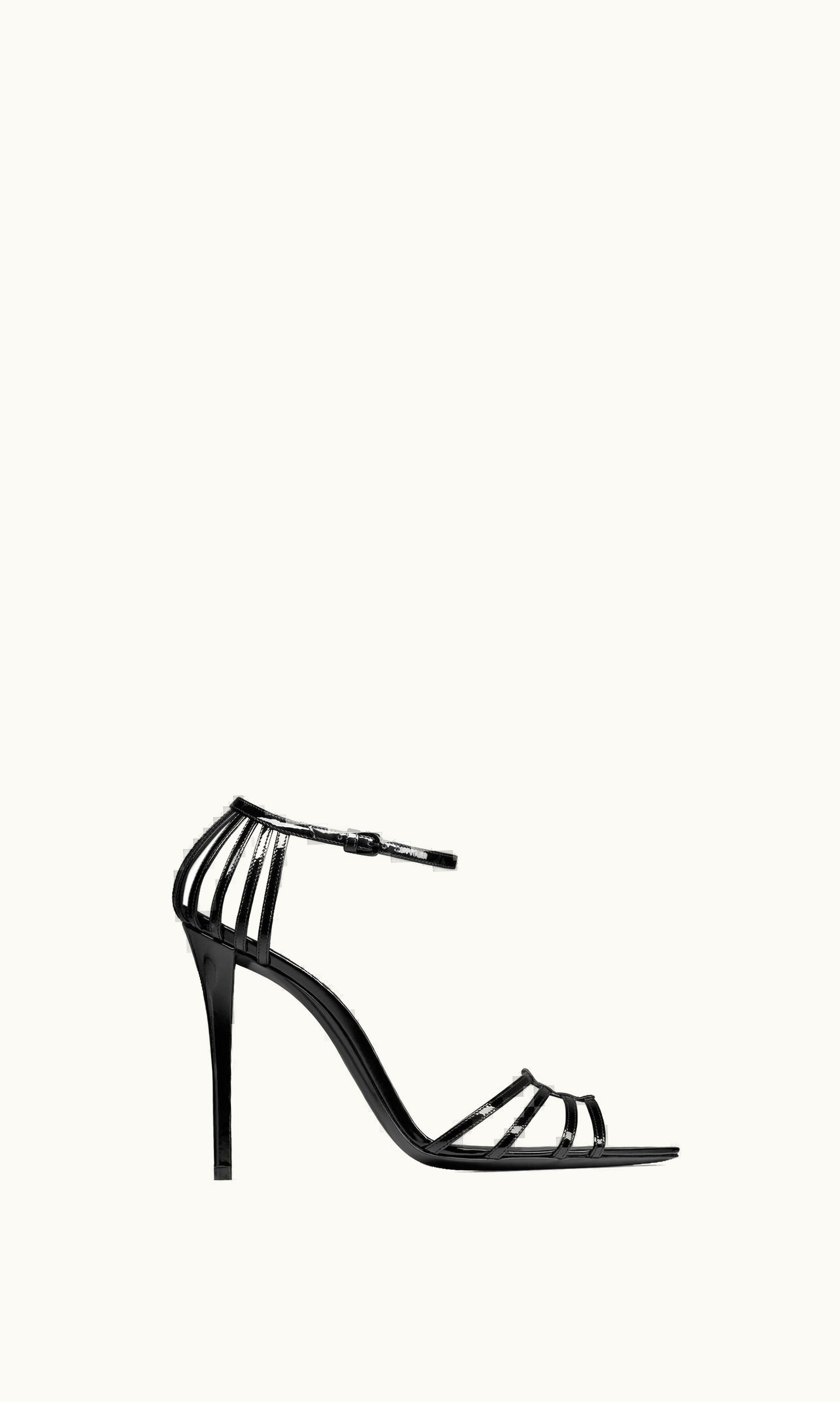 Saint Laurent Saint Laurent Milena Sandals In Patent Leather Black