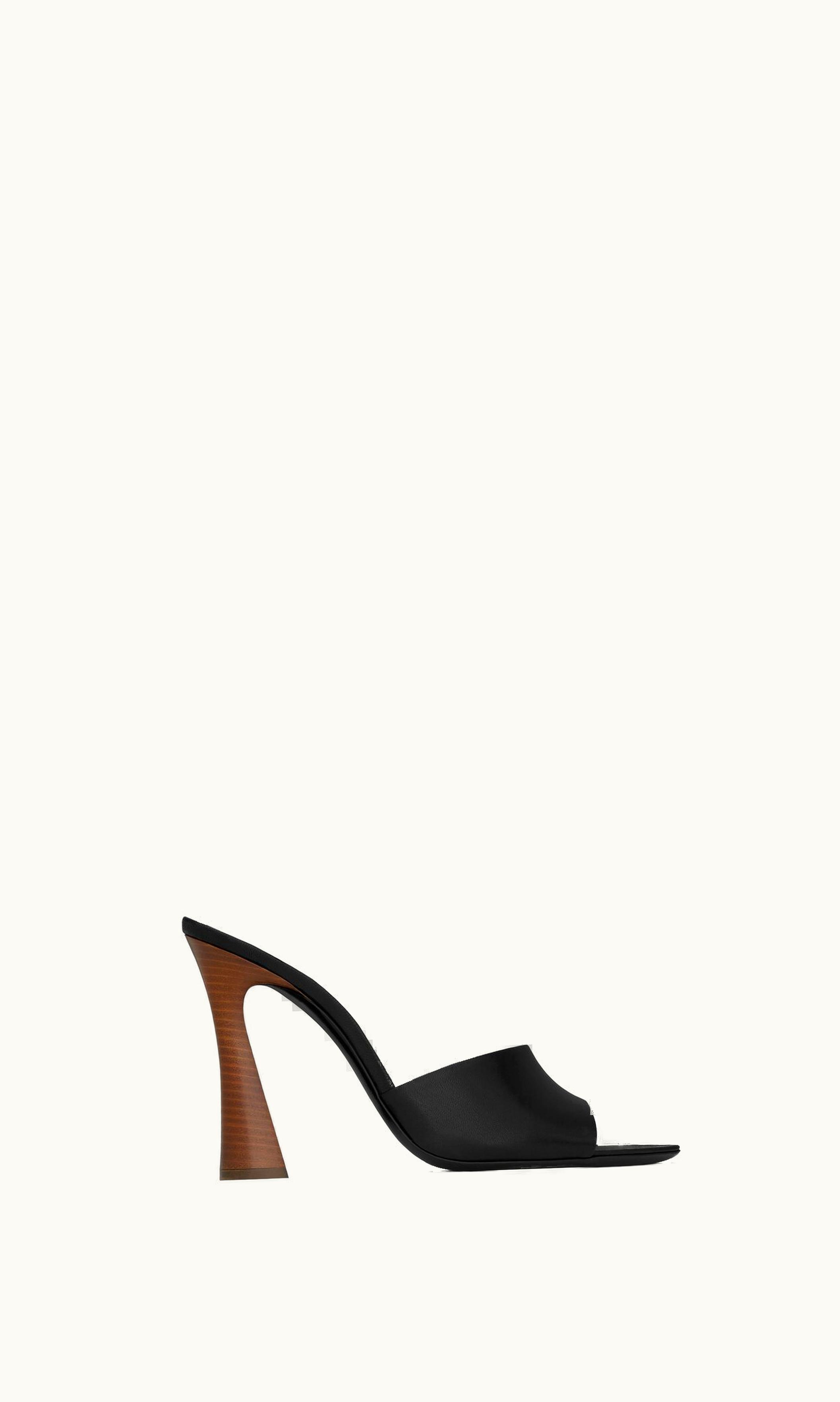 Saint Laurent Saint Laurent Suite Mules In Smooth Leather Black