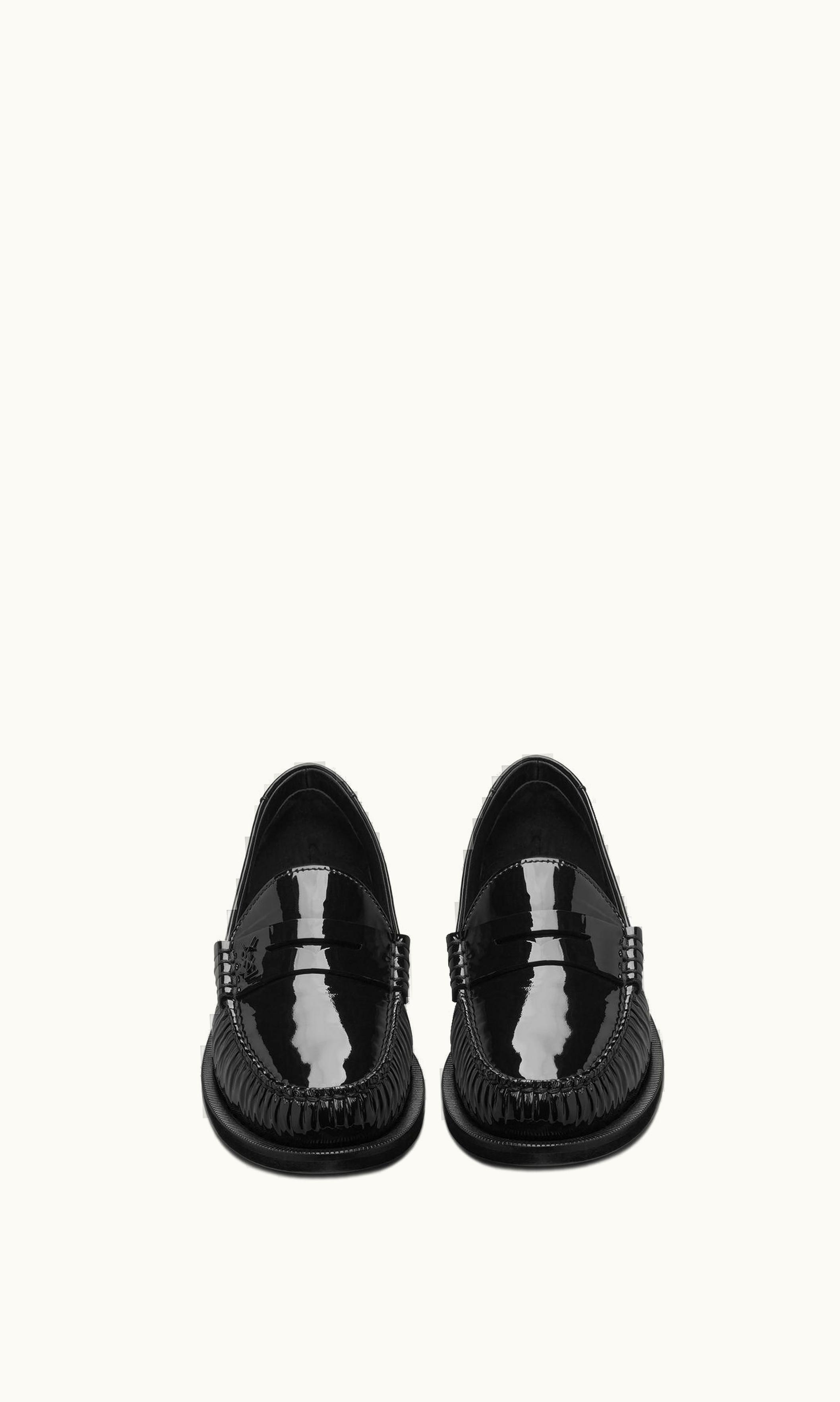 Saint Laurent Saint Laurent Le Loafer Penny Slippers In Patent Leather Black