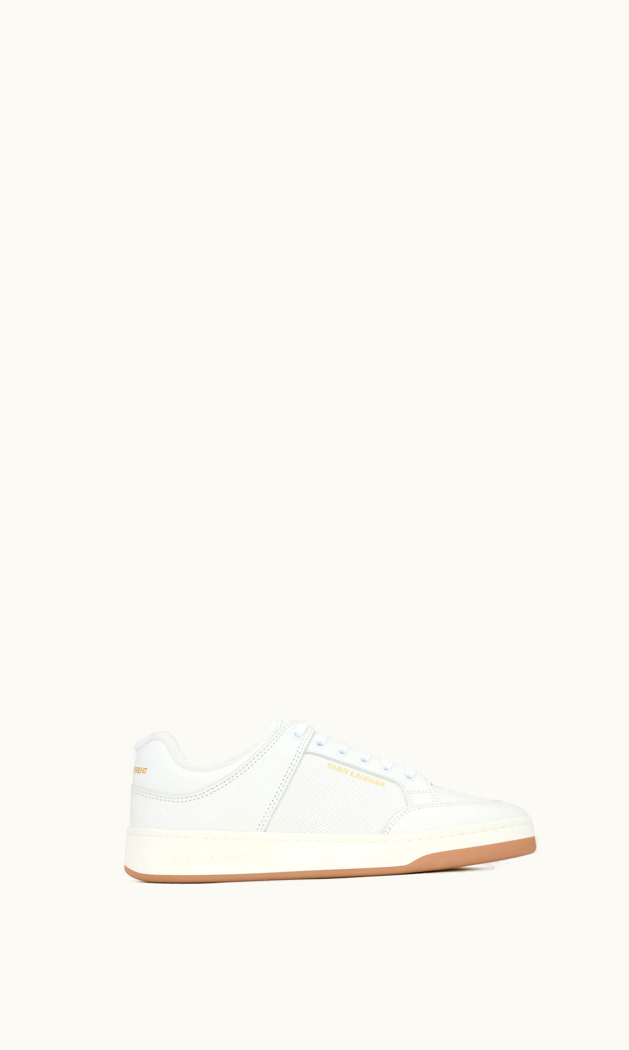 Saint Laurent Saint Laurent Sl / 61 Low-Top Sneakers In Perforated Leather White