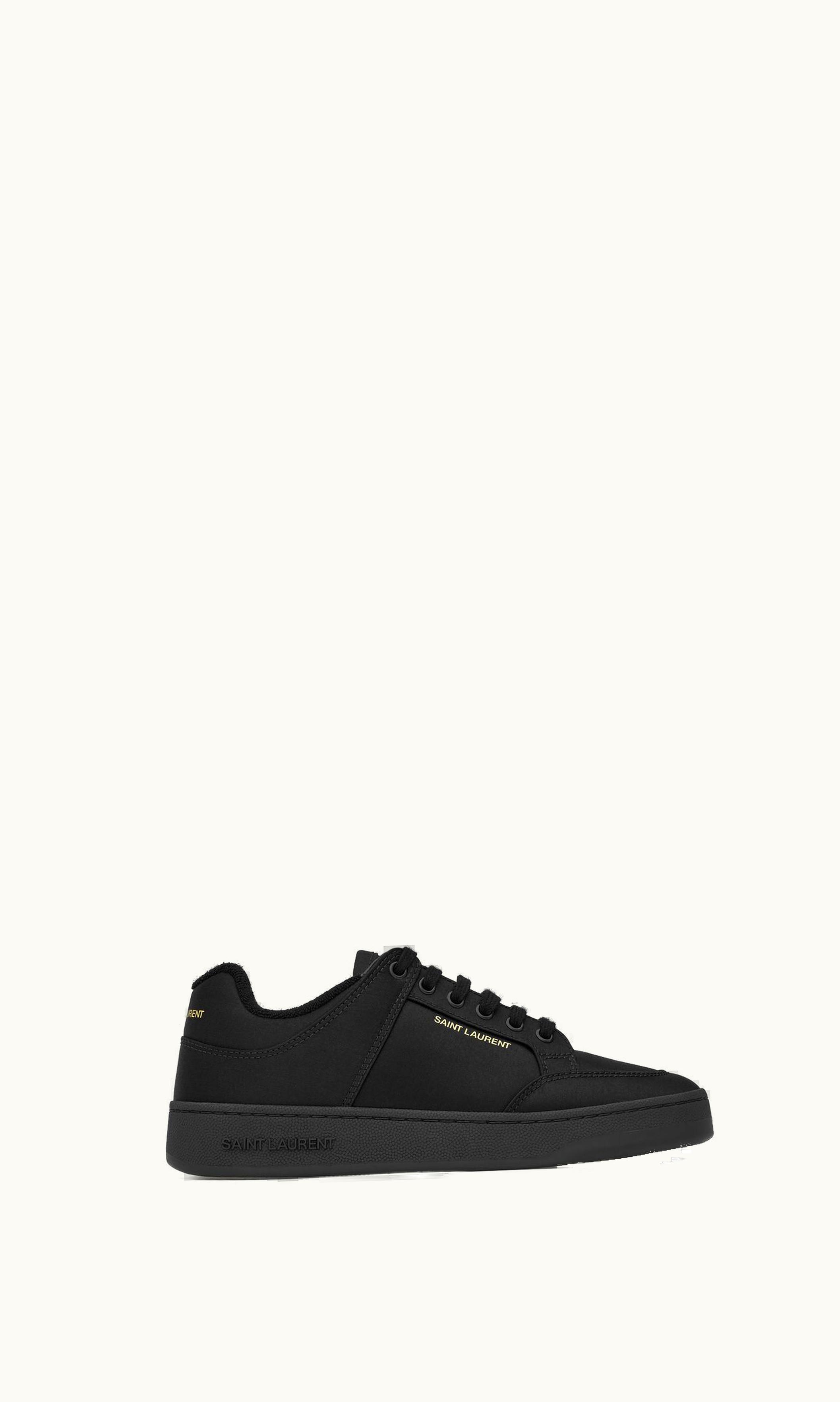 Saint Laurent Saint Laurent Sl / 61 Sneakers In Satin Crepe Black