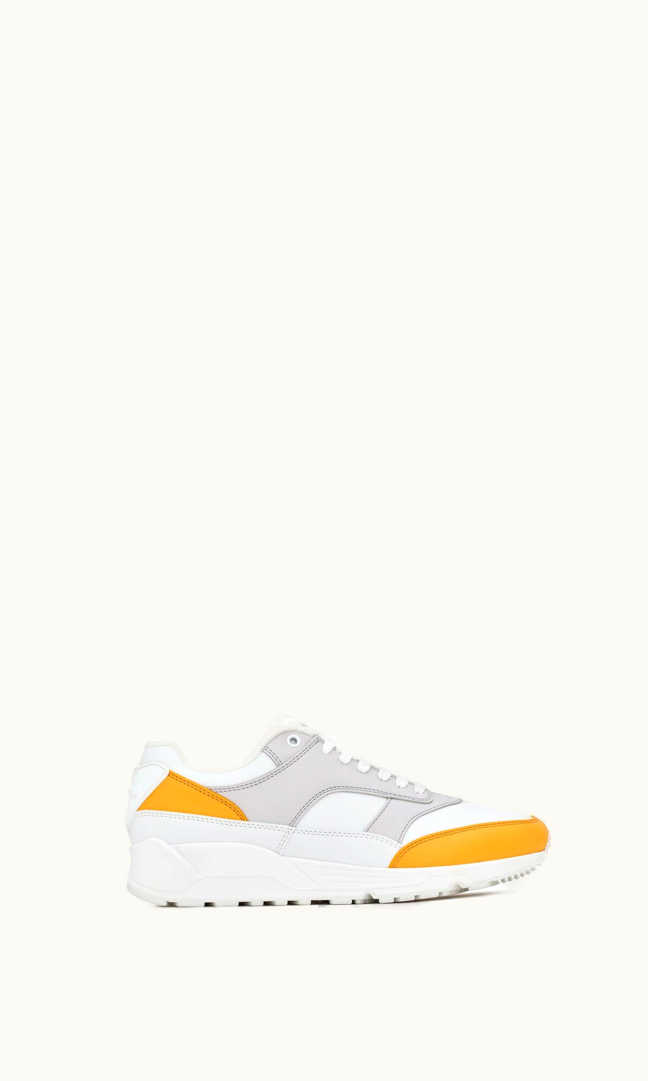 Saint Laurent Saint Laurent Bump Sneakers In Smooth Leather White And Yellow