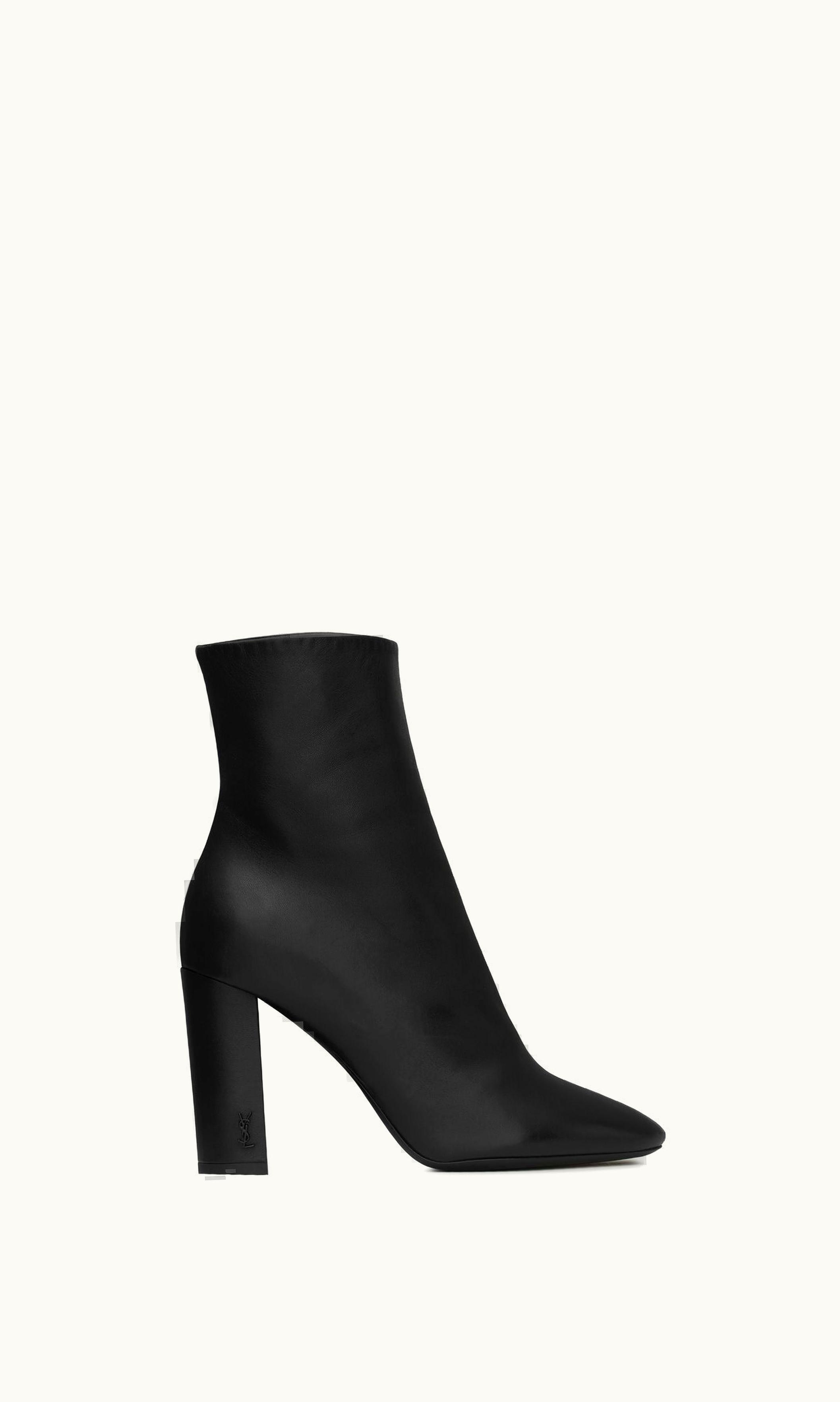 Saint Laurent Saint Laurent Lou Ankle Boots In Leather Black