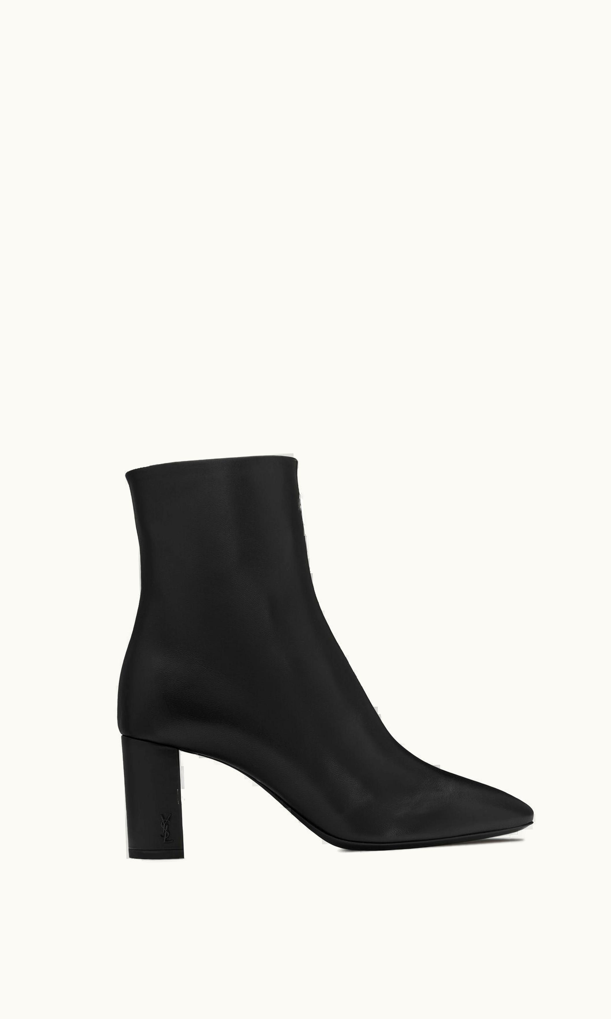 Saint Laurent Saint Laurent Lou Ankle Boots In Smooth Leather Black