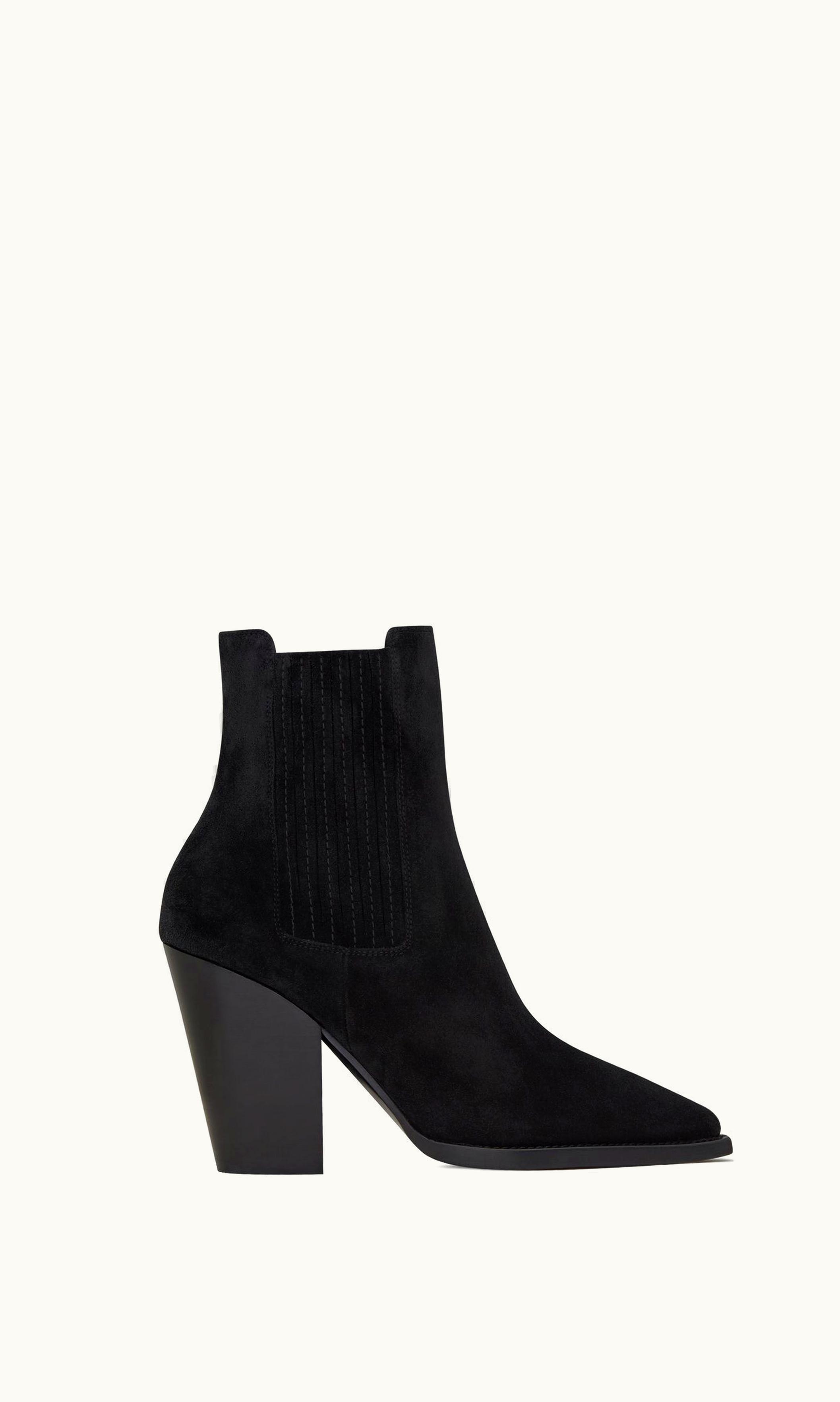 Saint Laurent Saint Laurent Theo Chelsea Boots In Suede Black