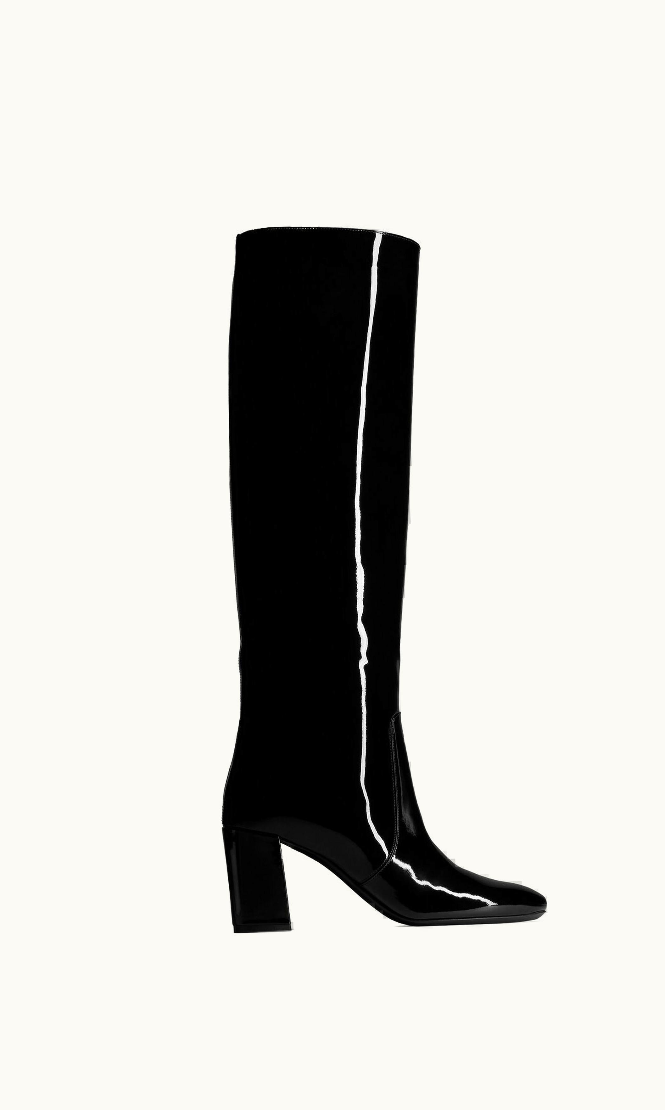 Saint Laurent Saint Laurent Who Boots In Patent Leather Black