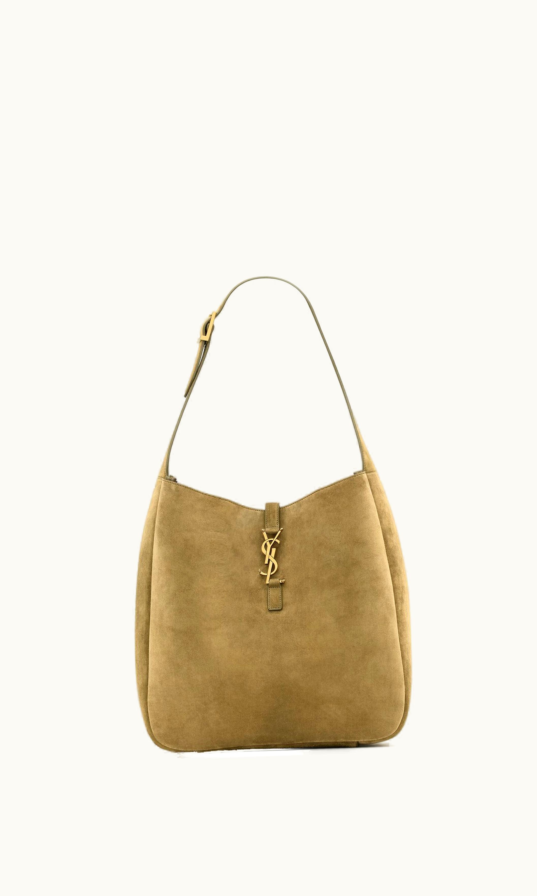 Saint Laurent Saint Laurent Le 5 À 7 Supple Large In Suede Barley Green