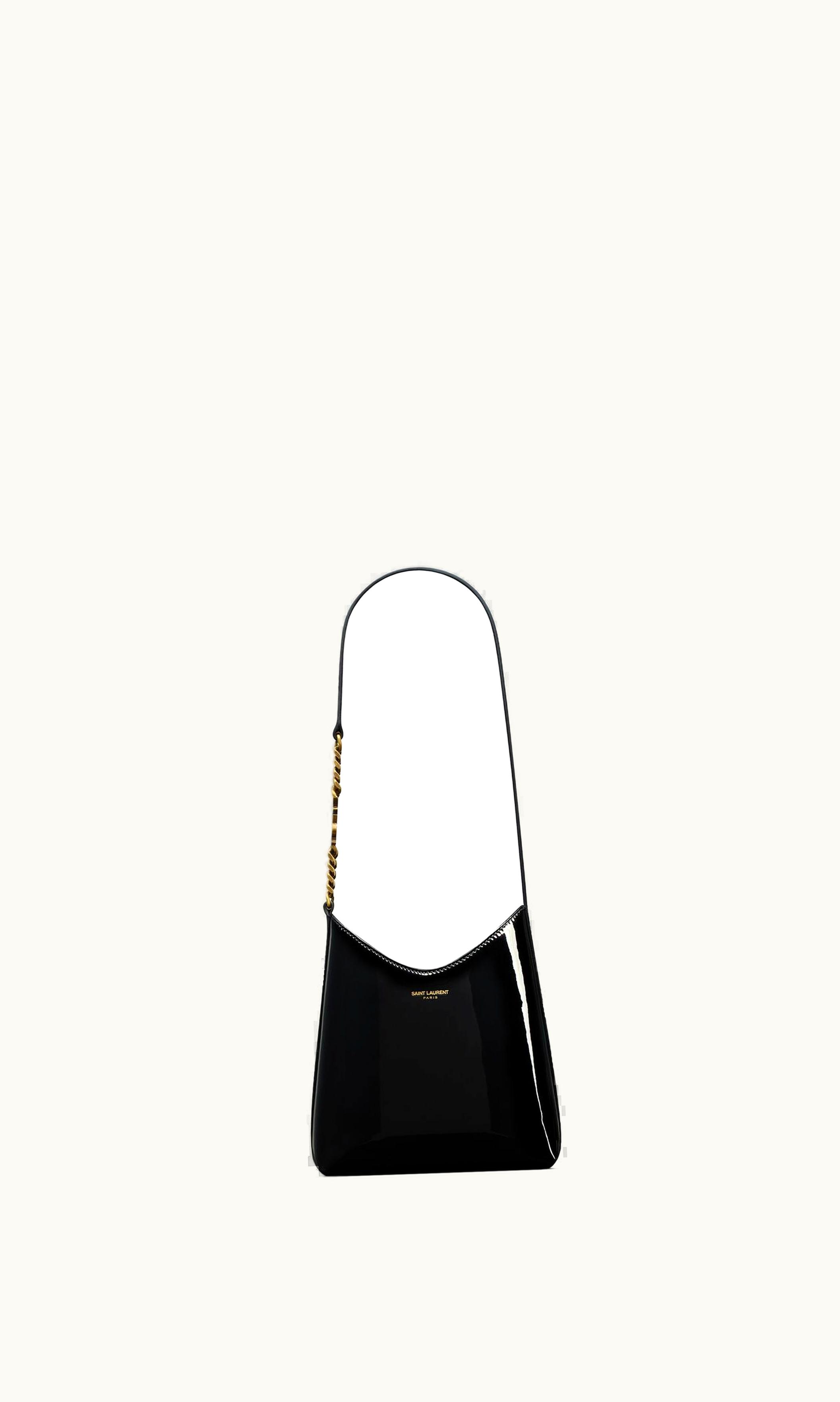 Saint Laurent Saint Laurent Rendez-Vous Mini Hobo Bag In Patent Leather Black