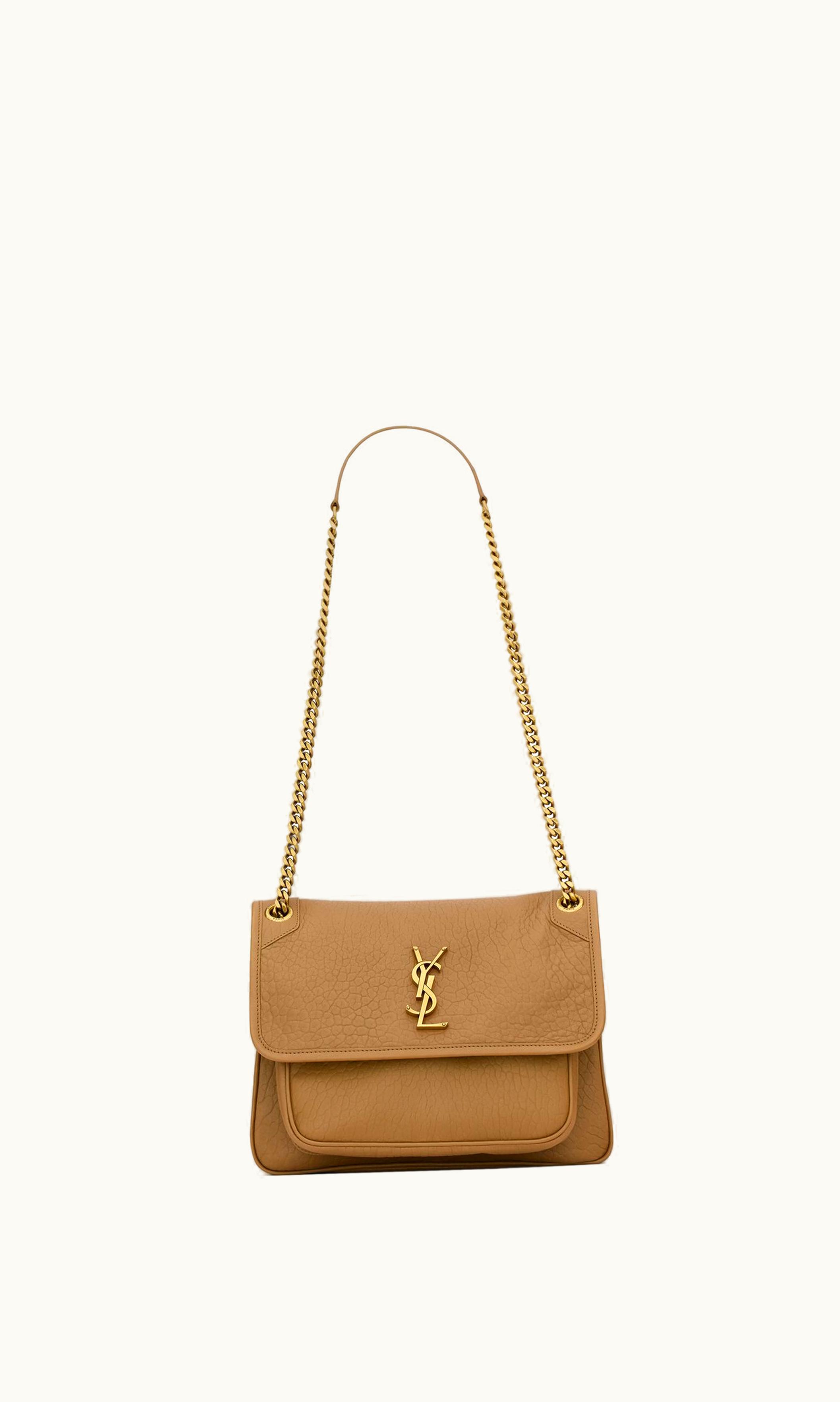 Saint Laurent Saint Laurent Niki Baby In Grained Lambskin Dark Cork