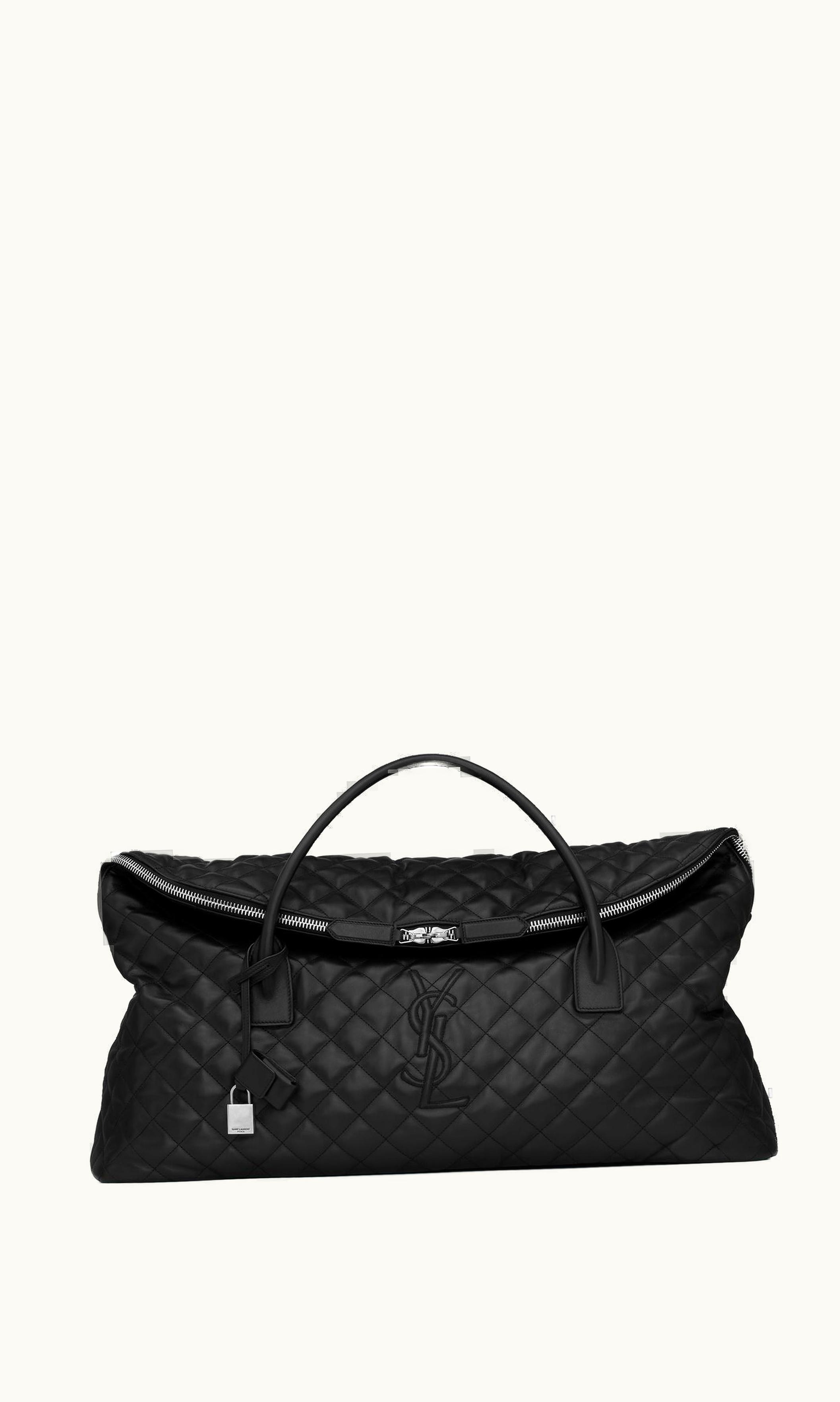 Saint Laurent Saint Laurent Es Giant Travel Bag In Quilted Leather Black BLACK
