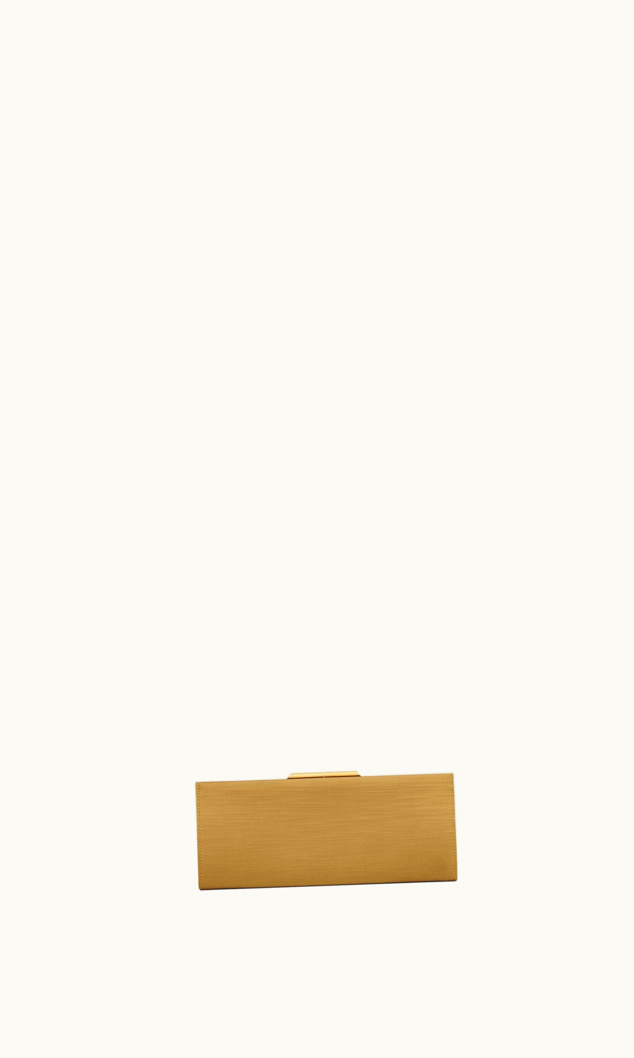 Saint Laurent Saint Laurent Midnight Small Clutch In Satin Gold Dust