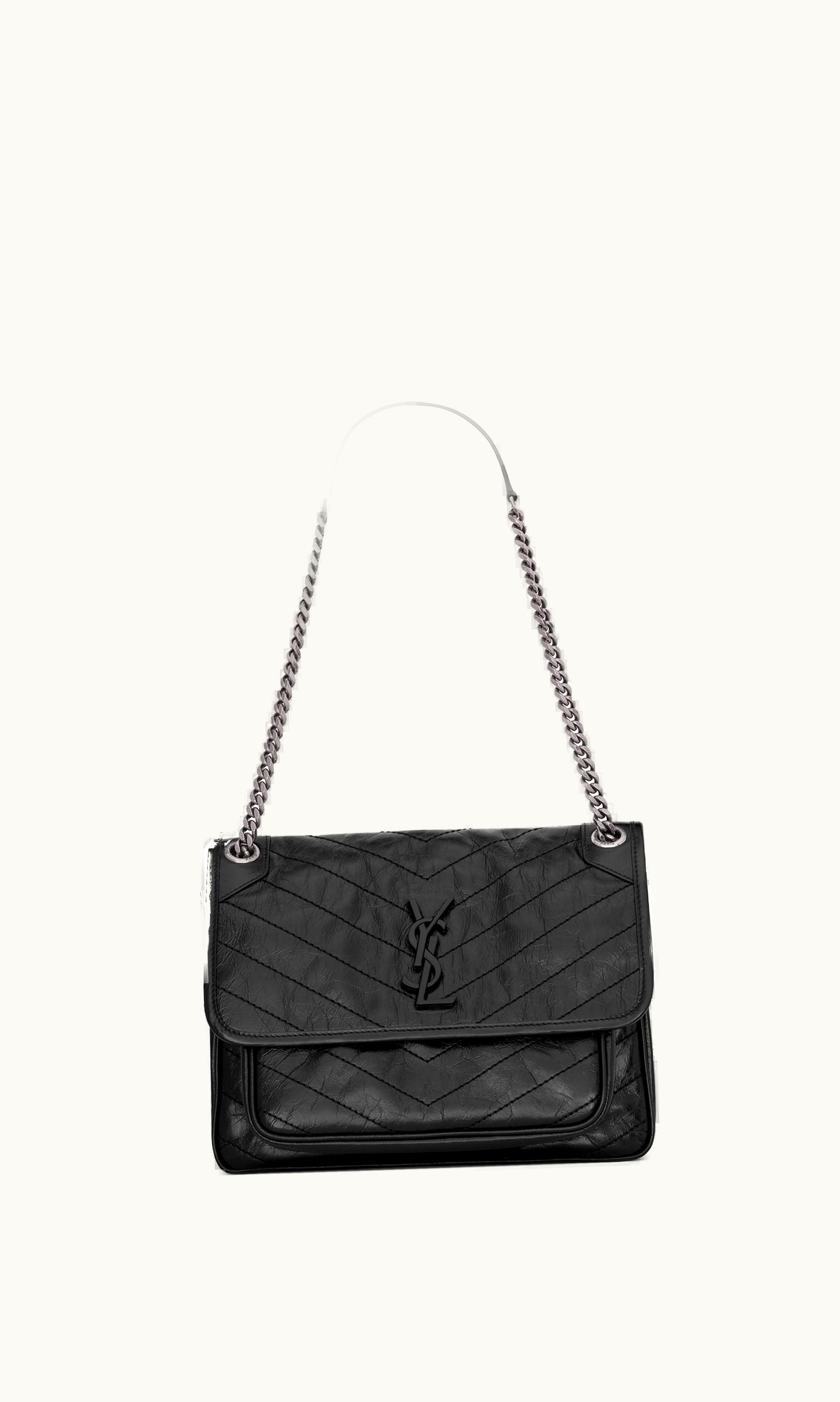 Saint Laurent Saint Laurent Niki Medium In Vintage Leather Black BLACK