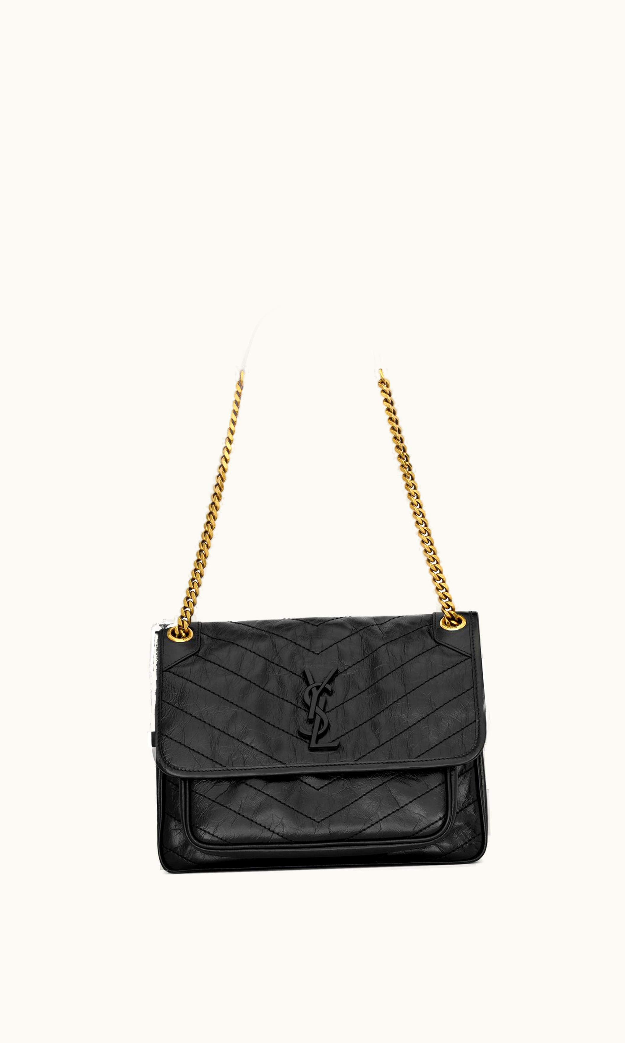 Saint Laurent Saint Laurent Niki Medium In Vintage Leather Noir
